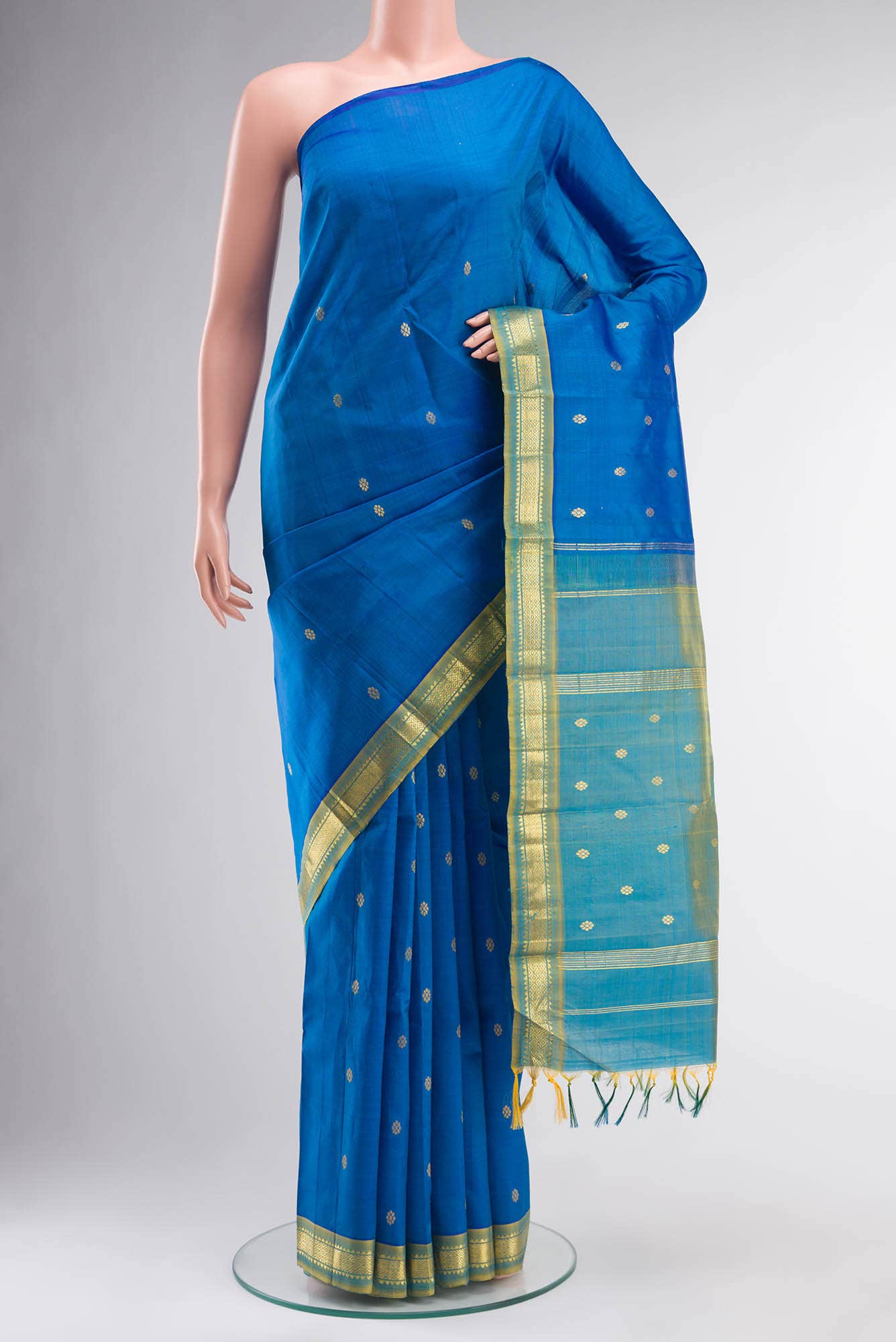 Blue Kanchipuram Silk Saree