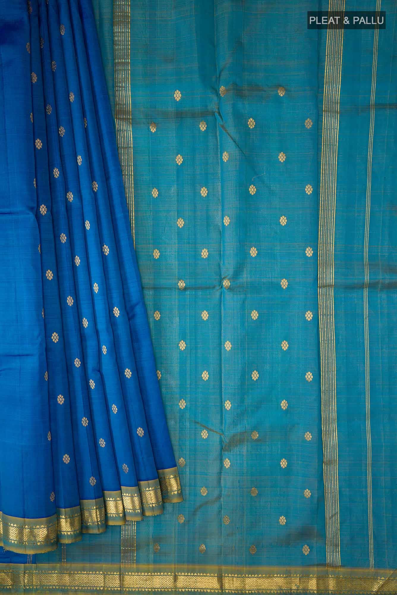 Blue Kanchipuram Silk Saree