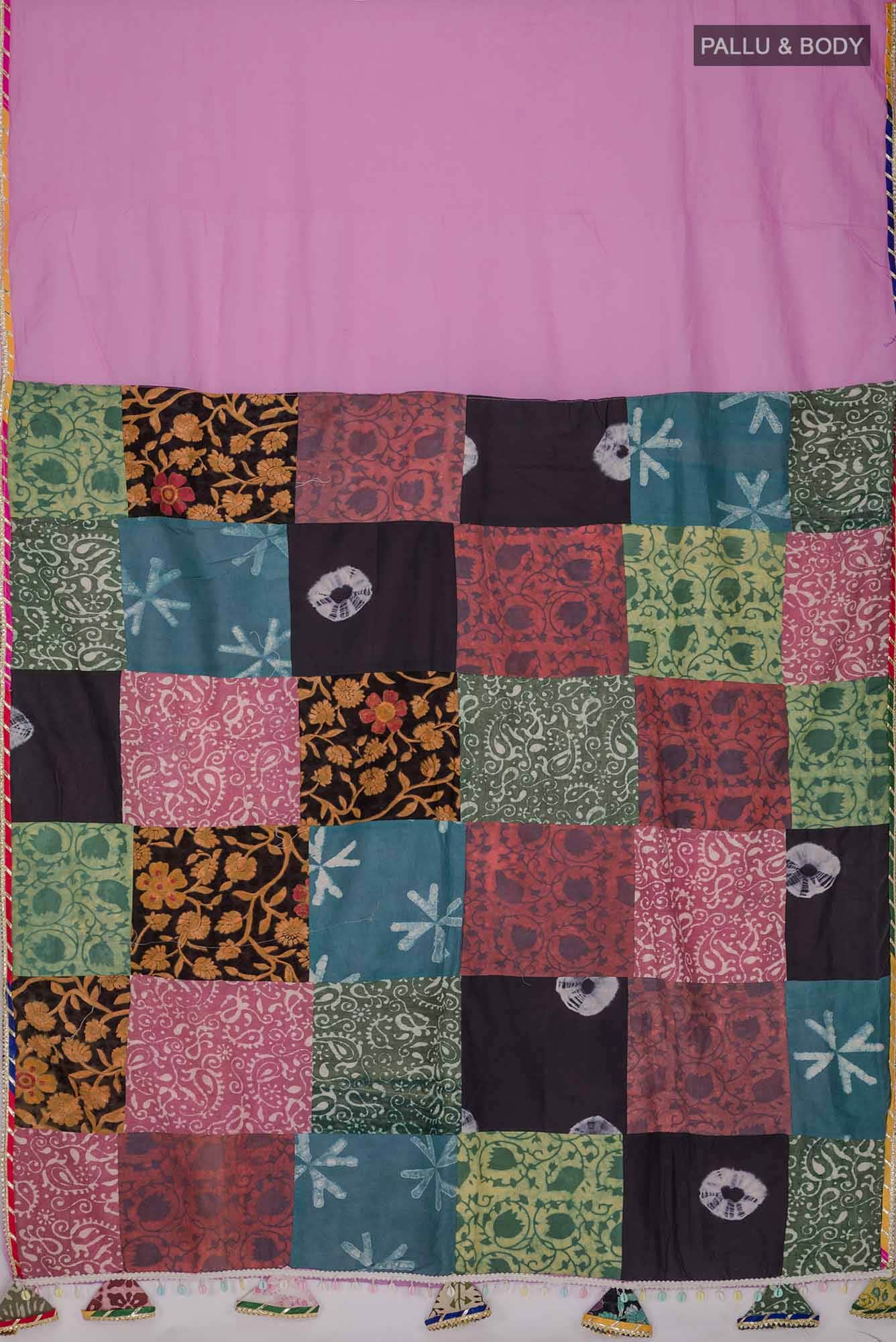 Rose pink Cotton Saree