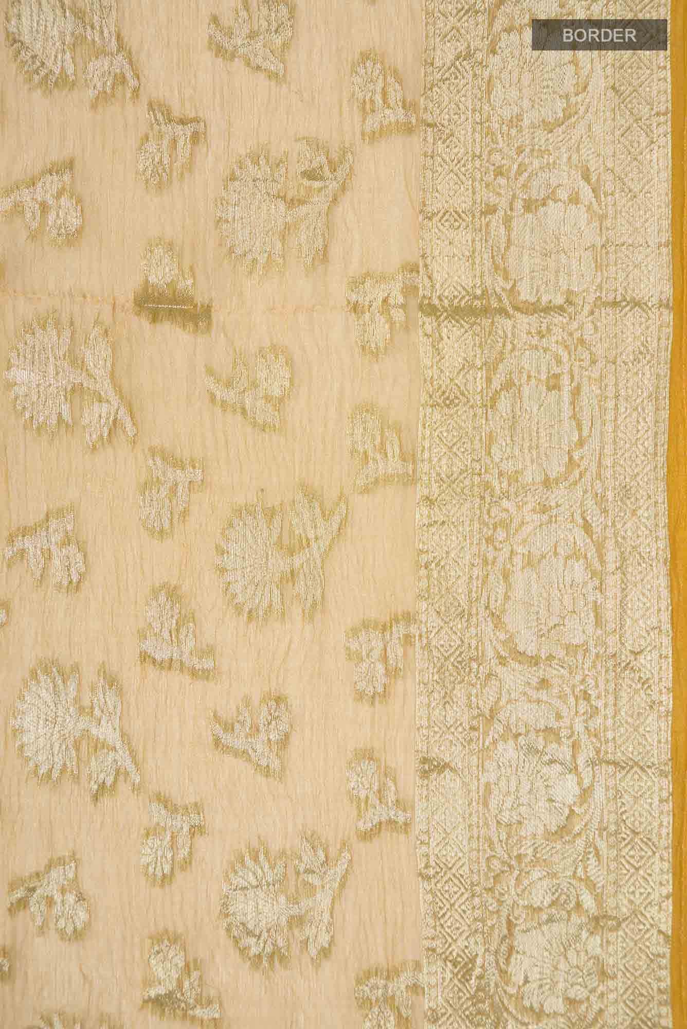 Yellow Tissue Silk Saree