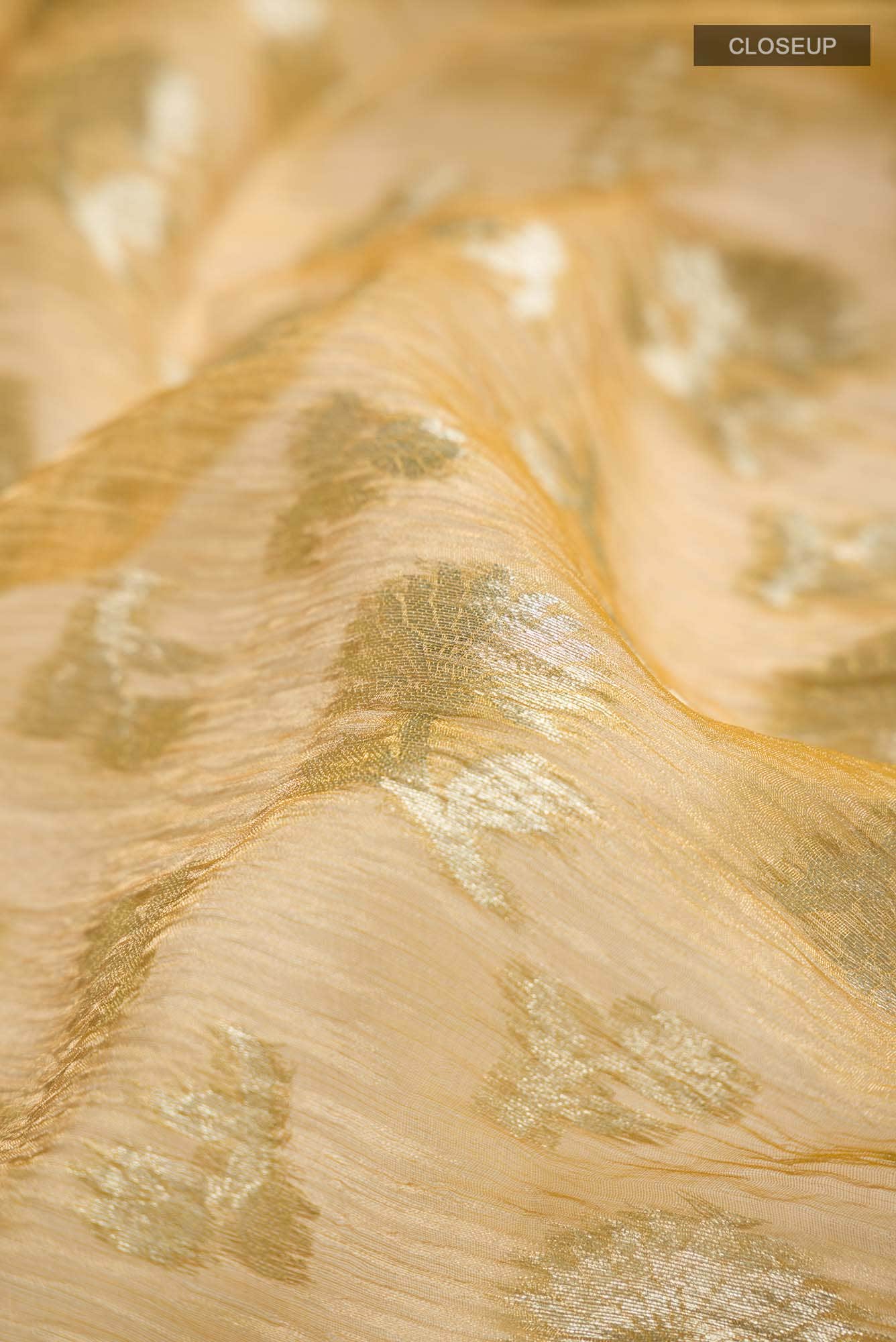 Yellow Tissue Silk Saree