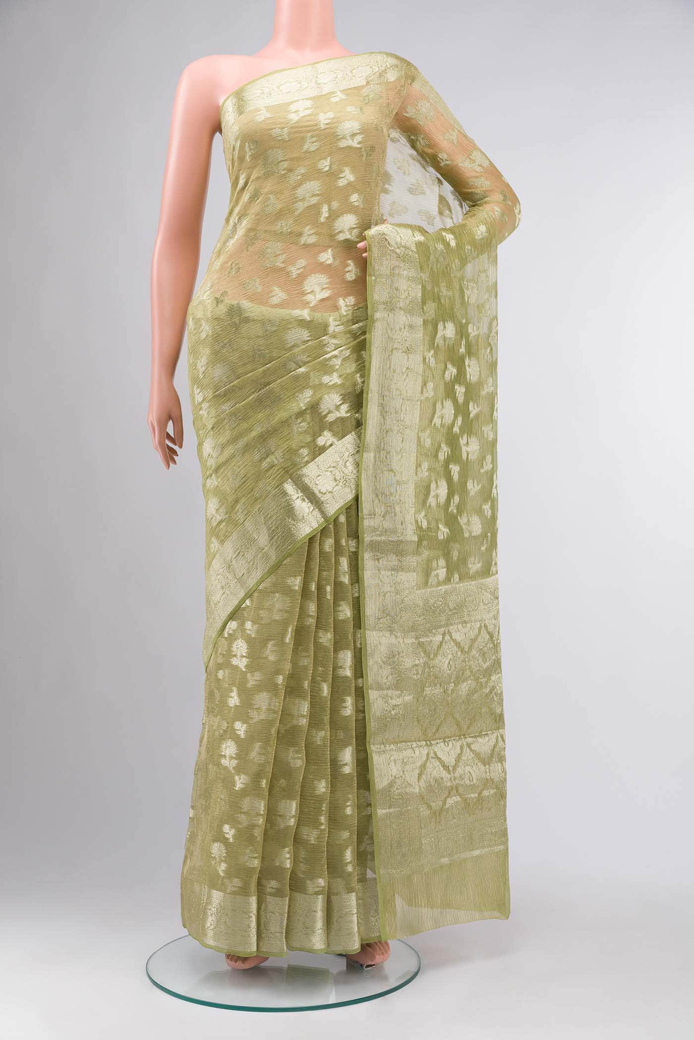 Green Tissue Silk Saree