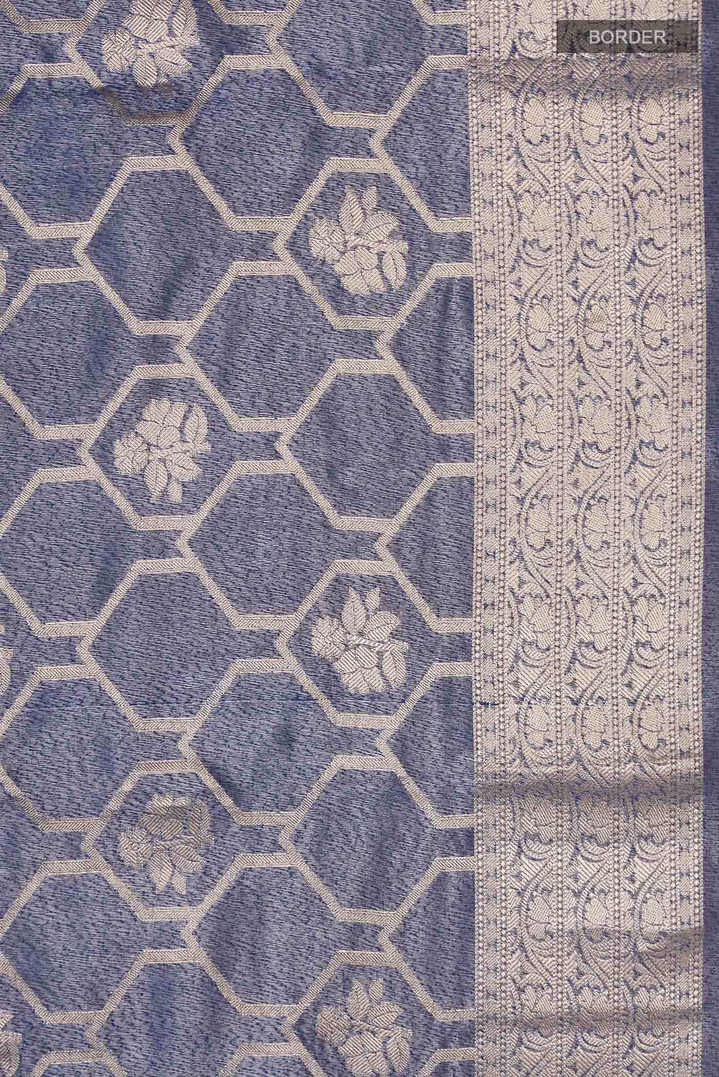 Blue Tissue Silk Saree