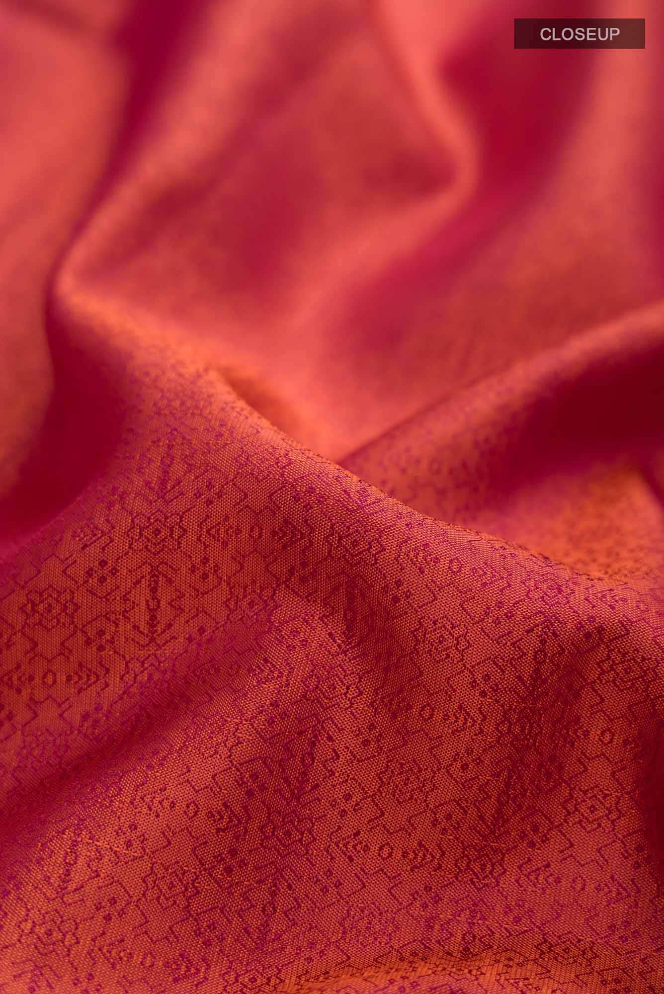 Orange Kanchipuram Silk Saree
