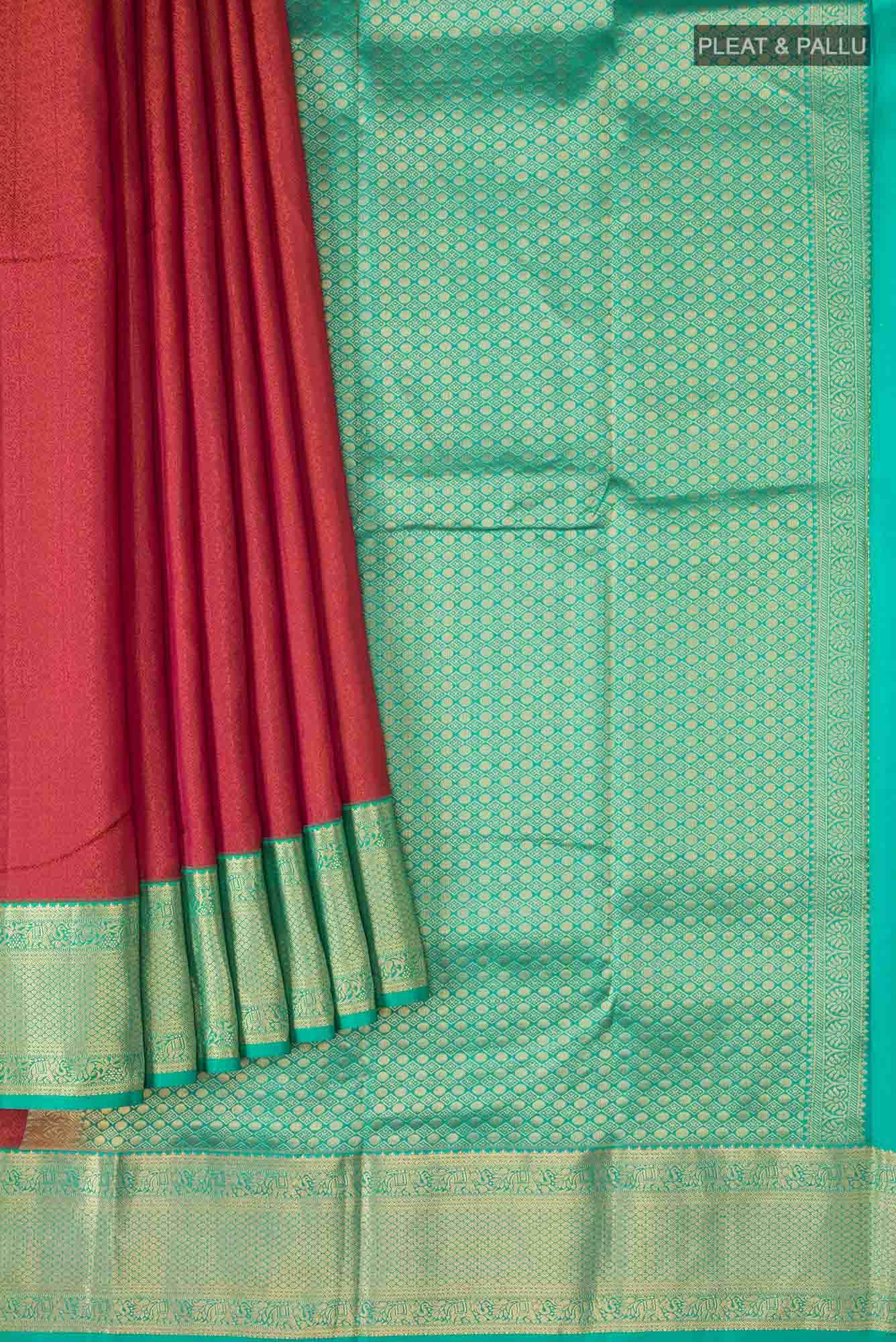 Orange Kanchipuram Silk Saree