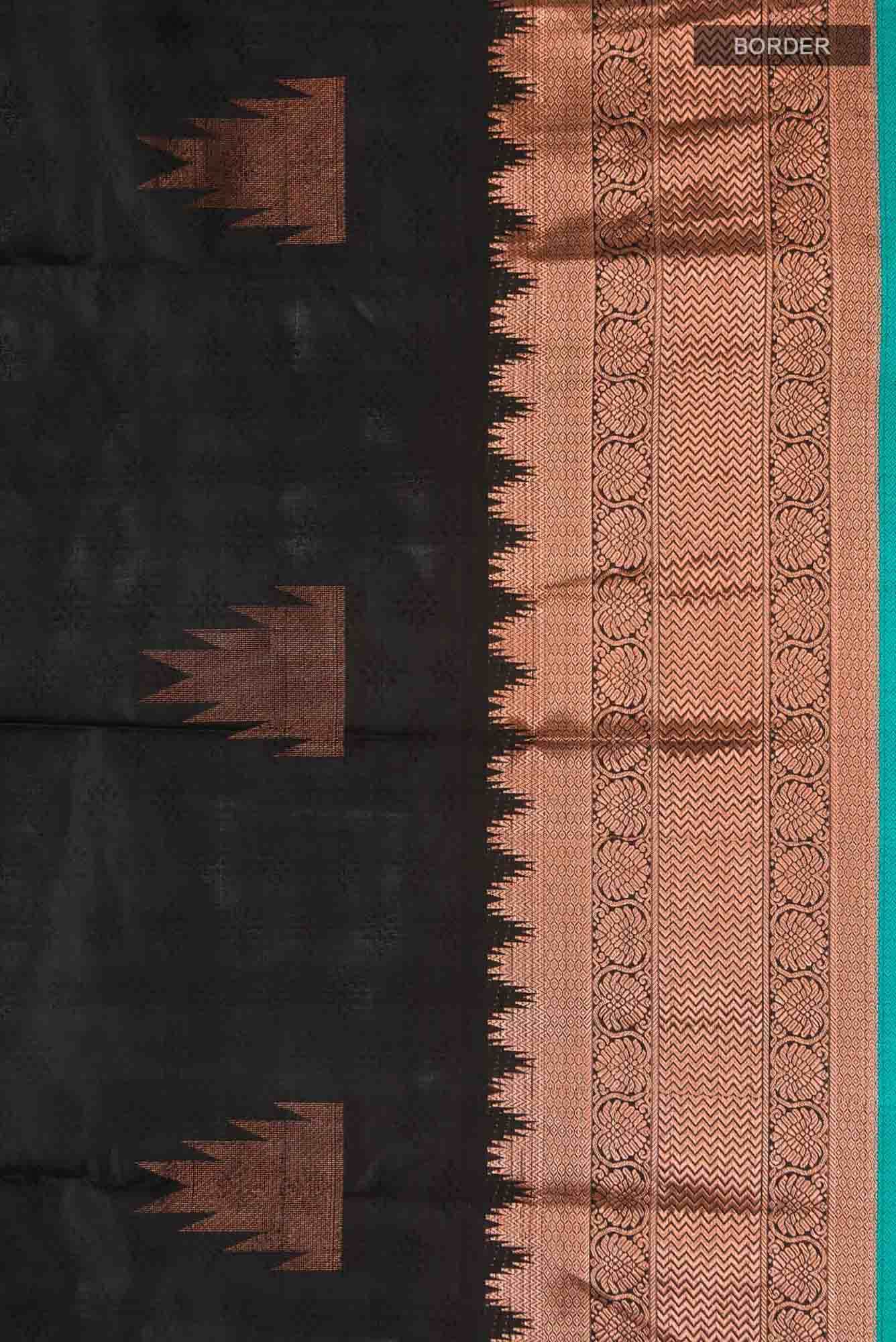 Black Kanchipuram Silk Saree
