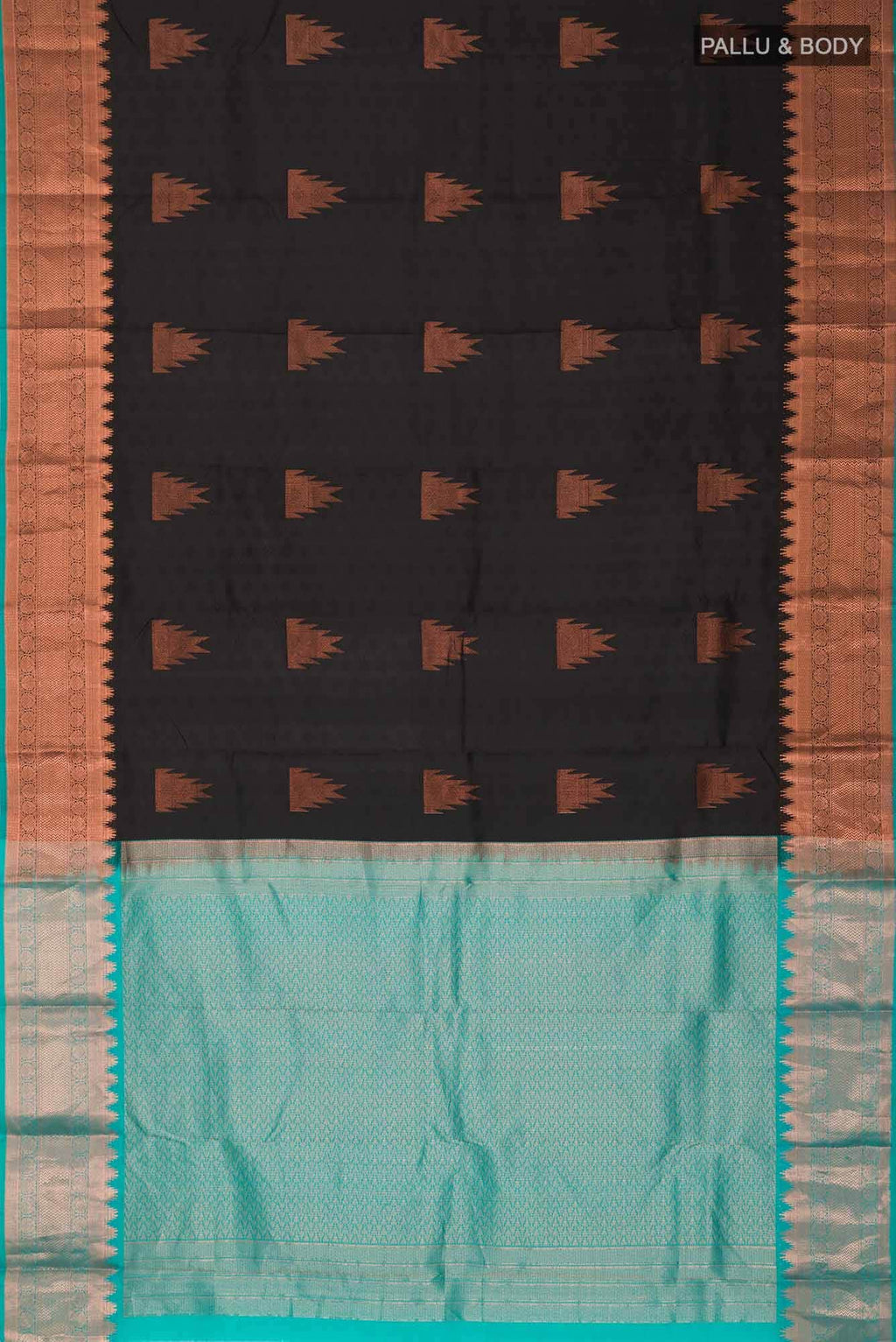 Black Kanchipuram Silk Saree