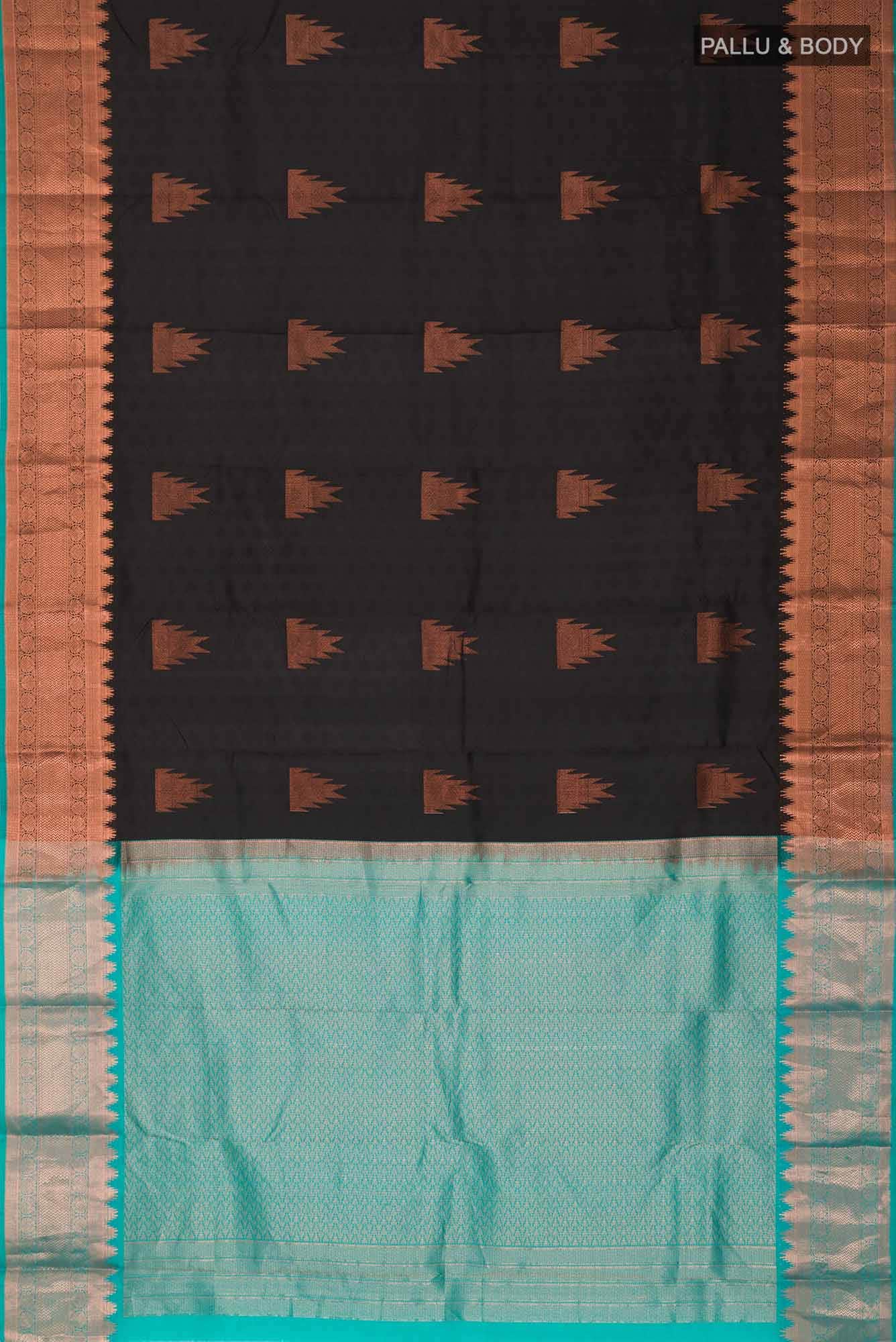 Black Kanchipuram Silk Saree