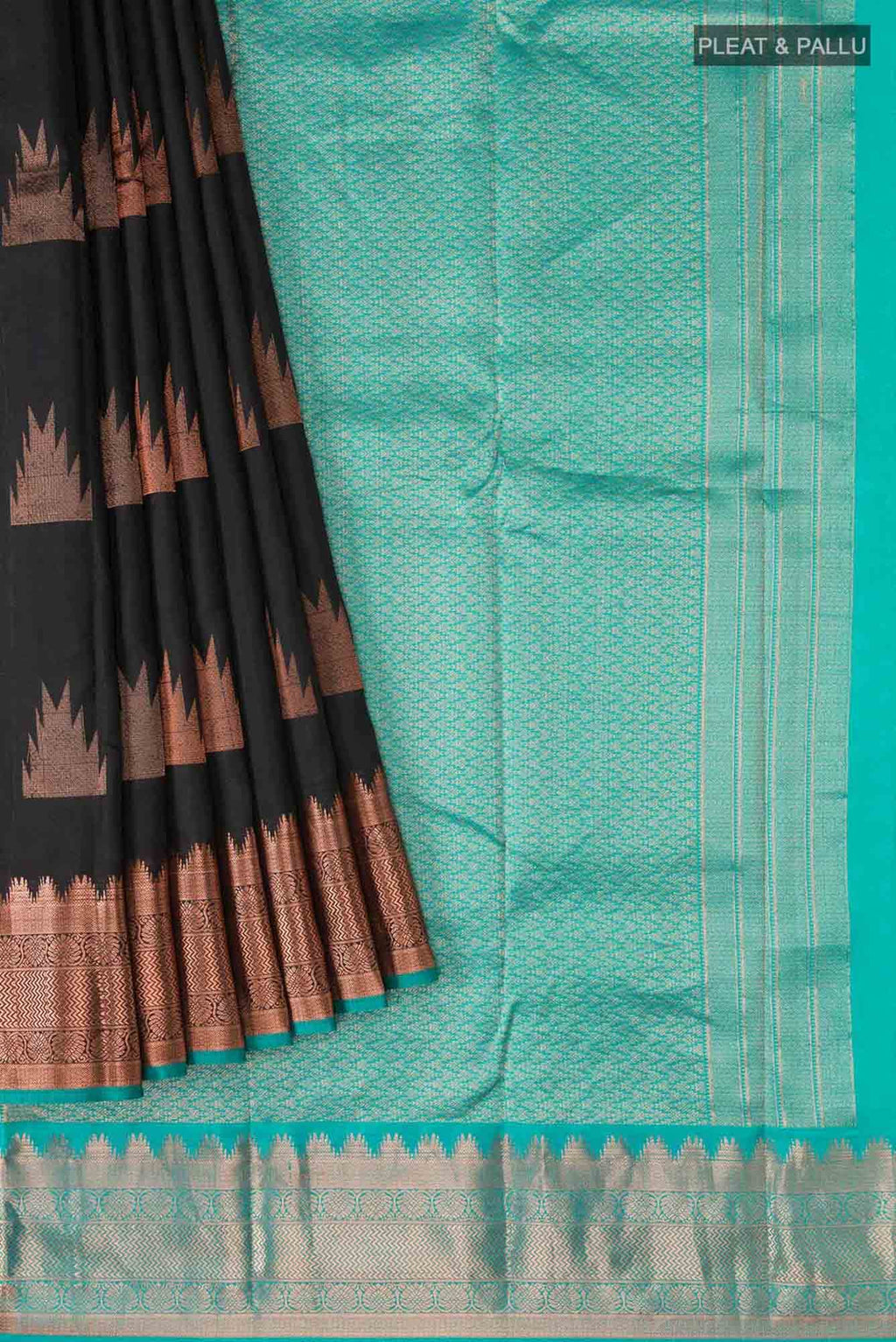 Black Kanchipuram Silk Saree