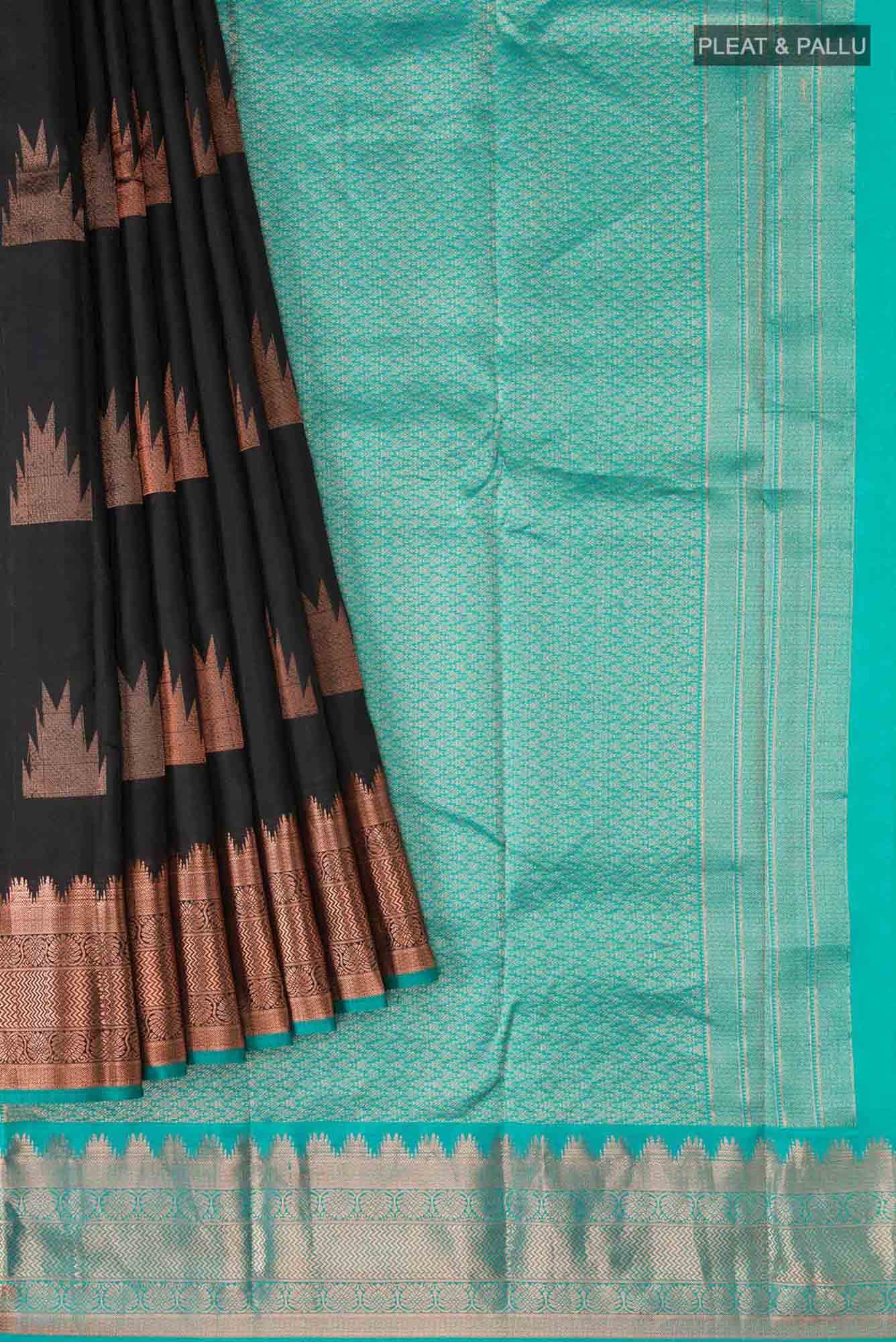 Black Kanchipuram Silk Saree