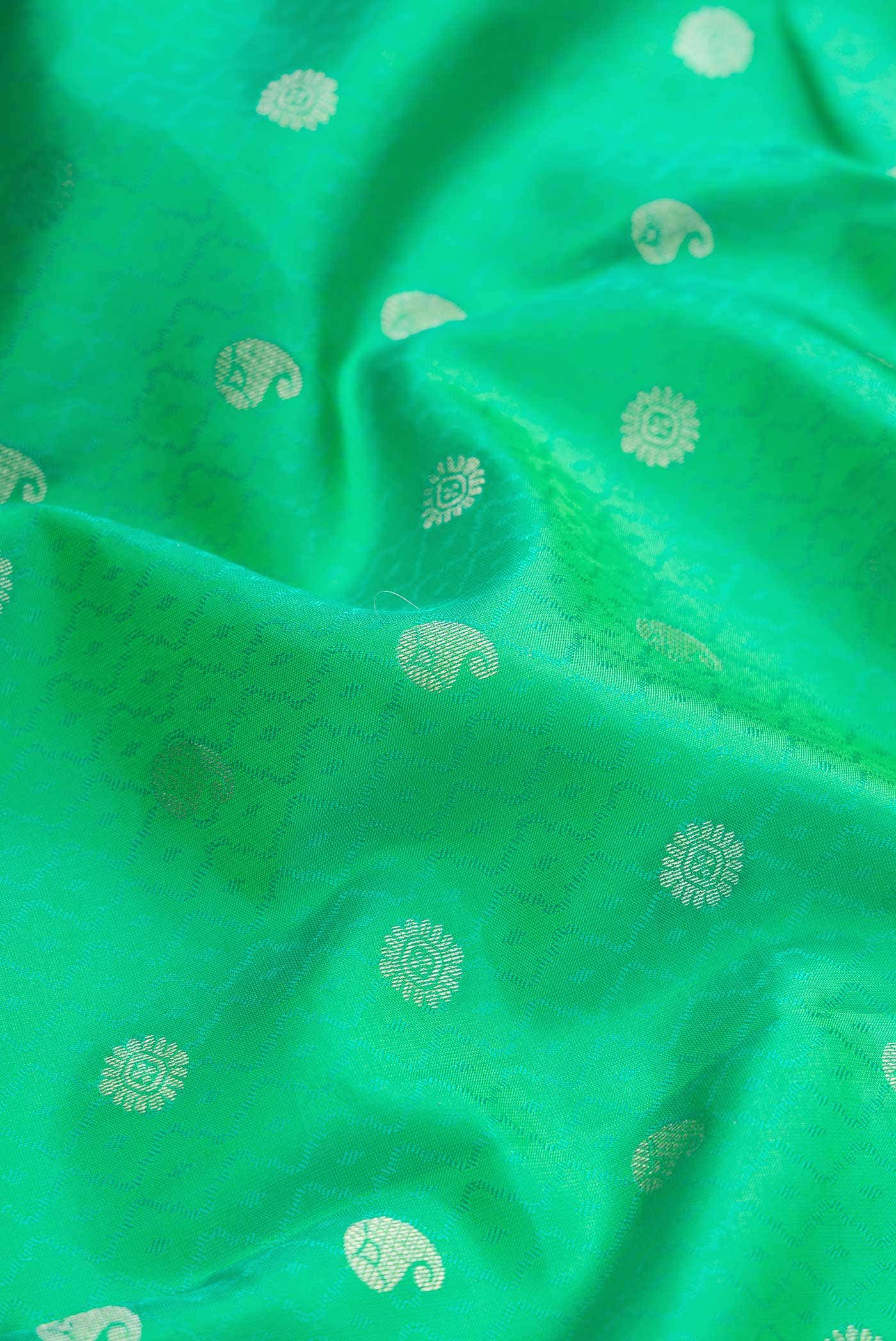 Sea Green Dual Tone Kanchipuram Silk Saree