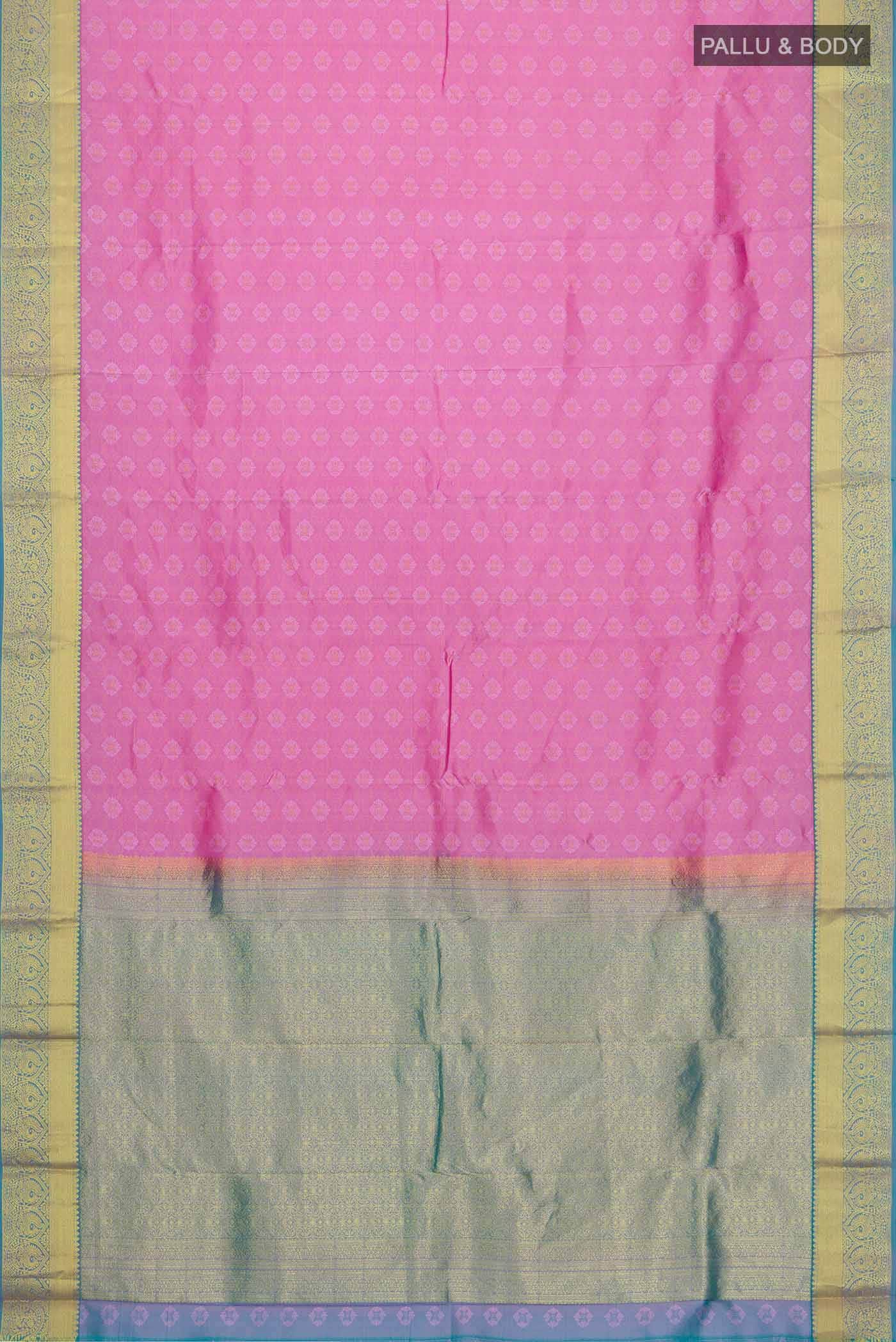 Pink Kanchipuram Silk Saree