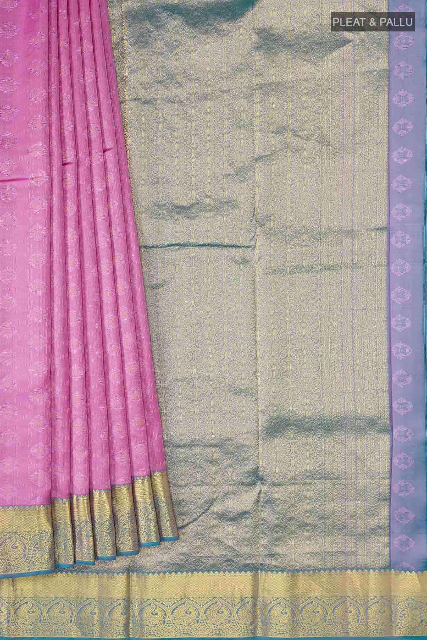 Pink Kanchipuram Silk Saree