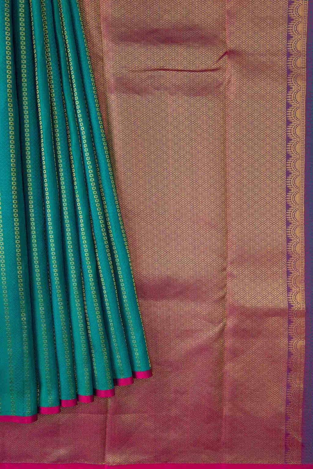 Green Dual Tone Kanchipuram Silk Saree