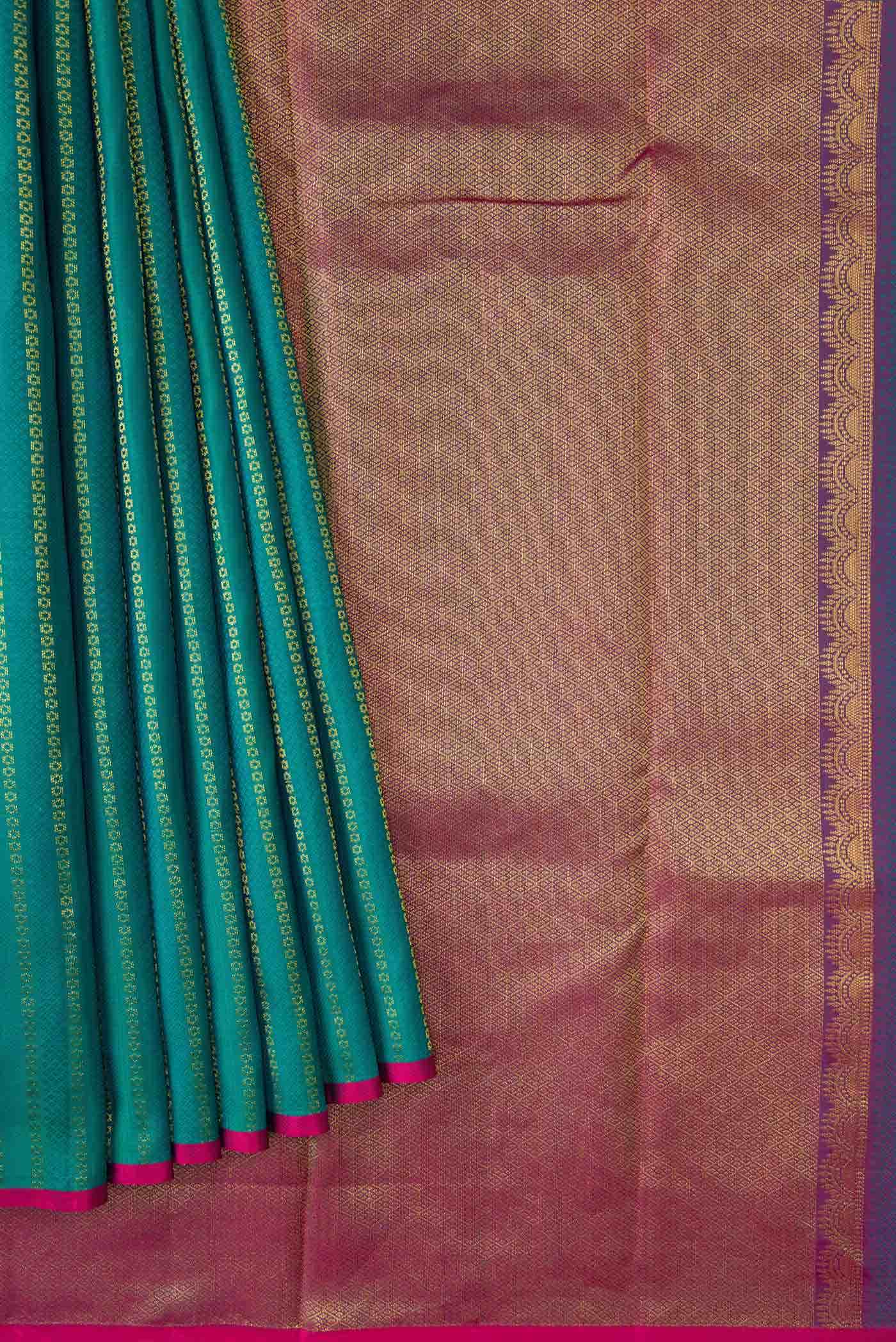 Green Dual Tone Kanchipuram Silk Saree