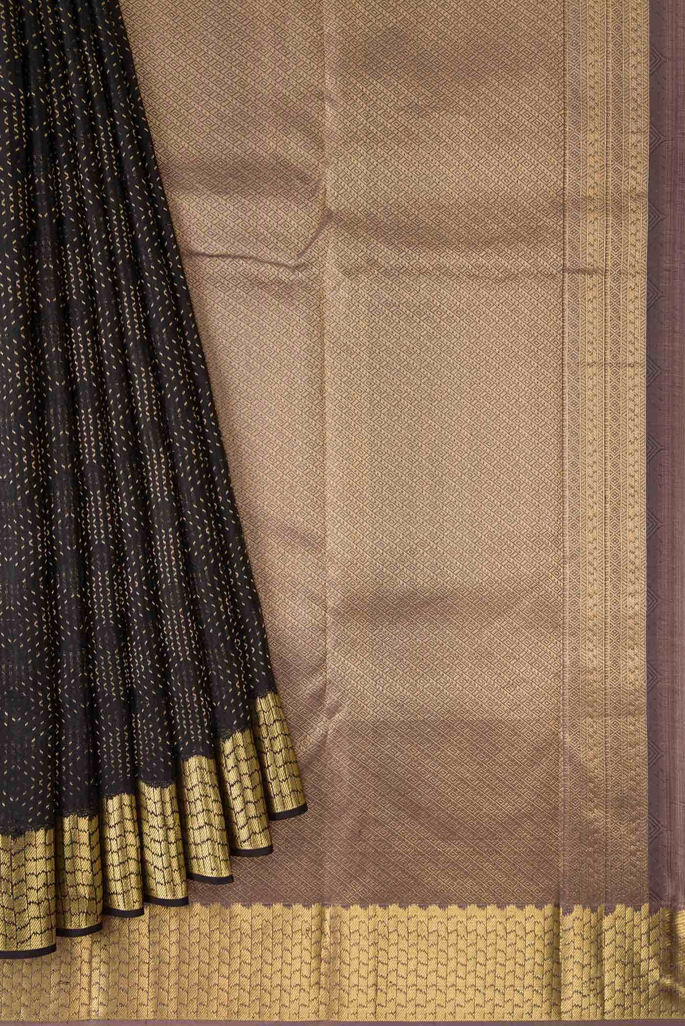 Black Kanchipuram Silk Saree
