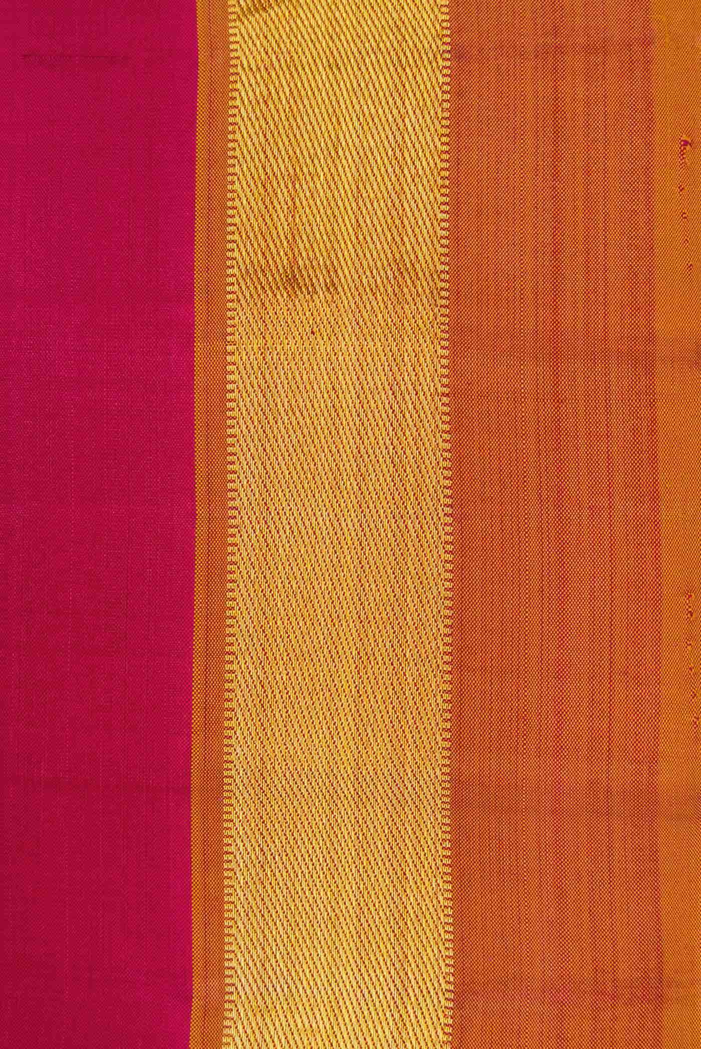 Pure Silk Pure Zari Maroon Dual Tone Kanchipuram Saree