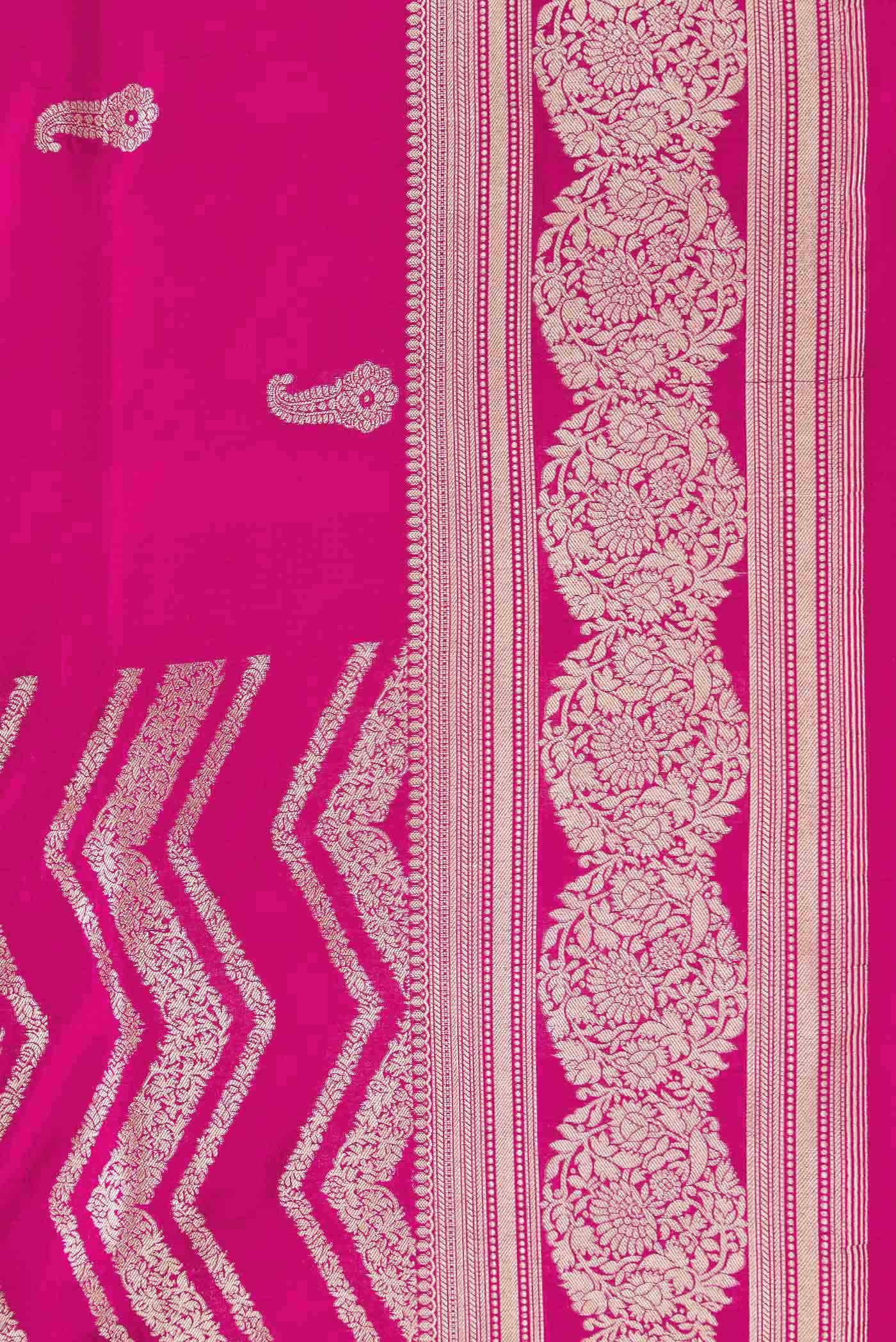 Pink Dual Tone Banarasi Silk Saree