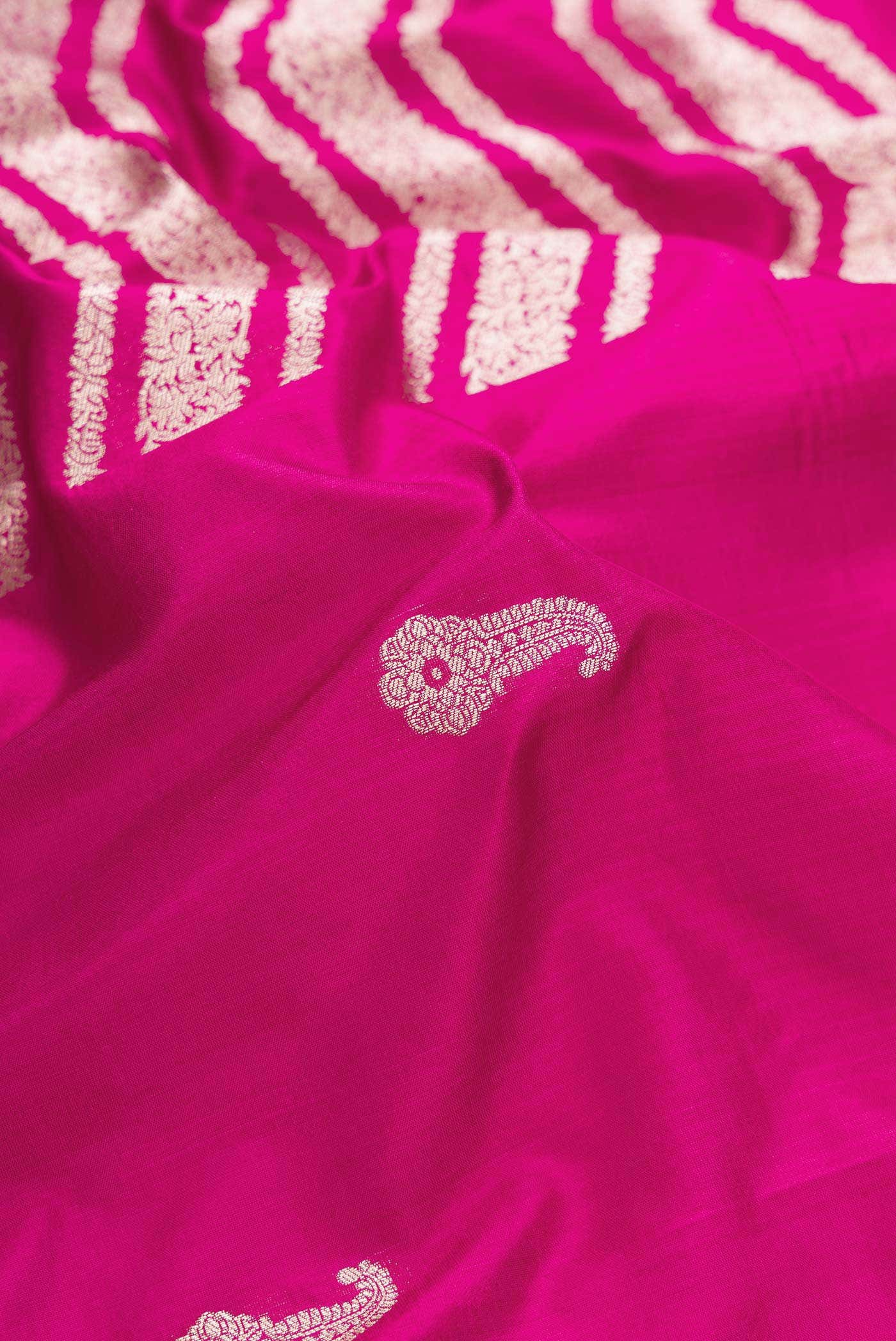 Pink Dual Tone Banarasi Silk Saree
