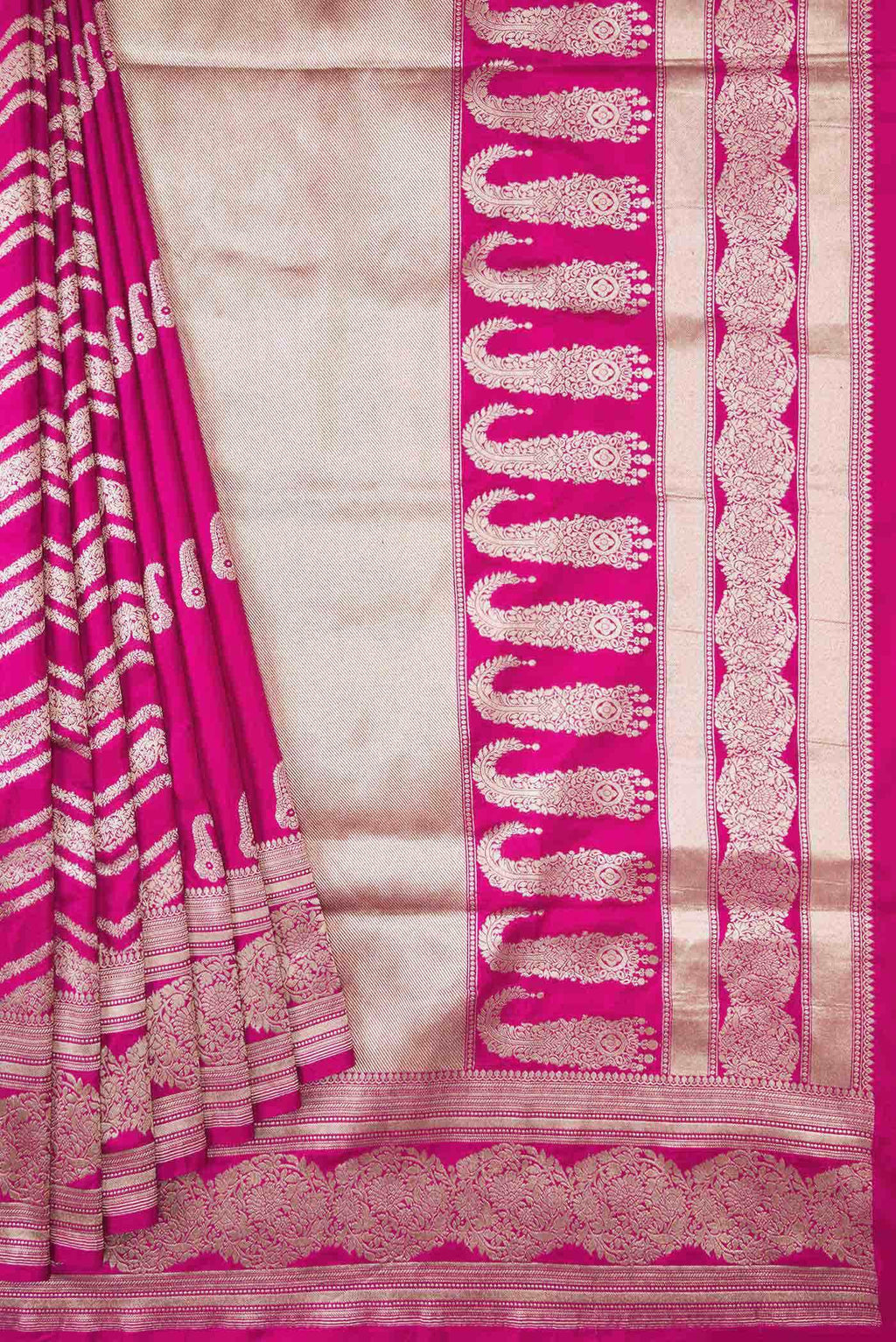 Pink Dual Tone Banarasi Silk Saree