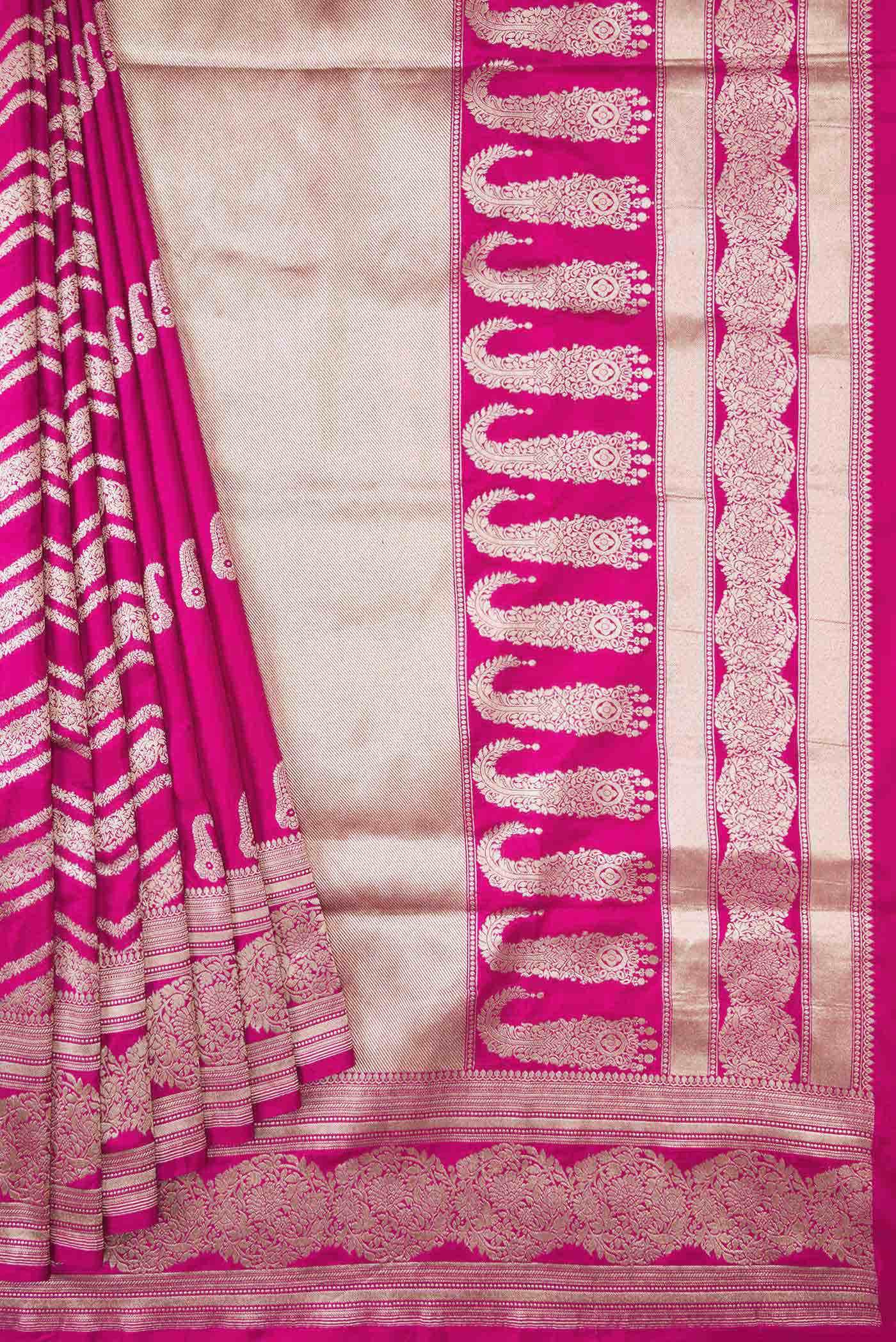 Pink Dual Tone Banarasi Silk Saree