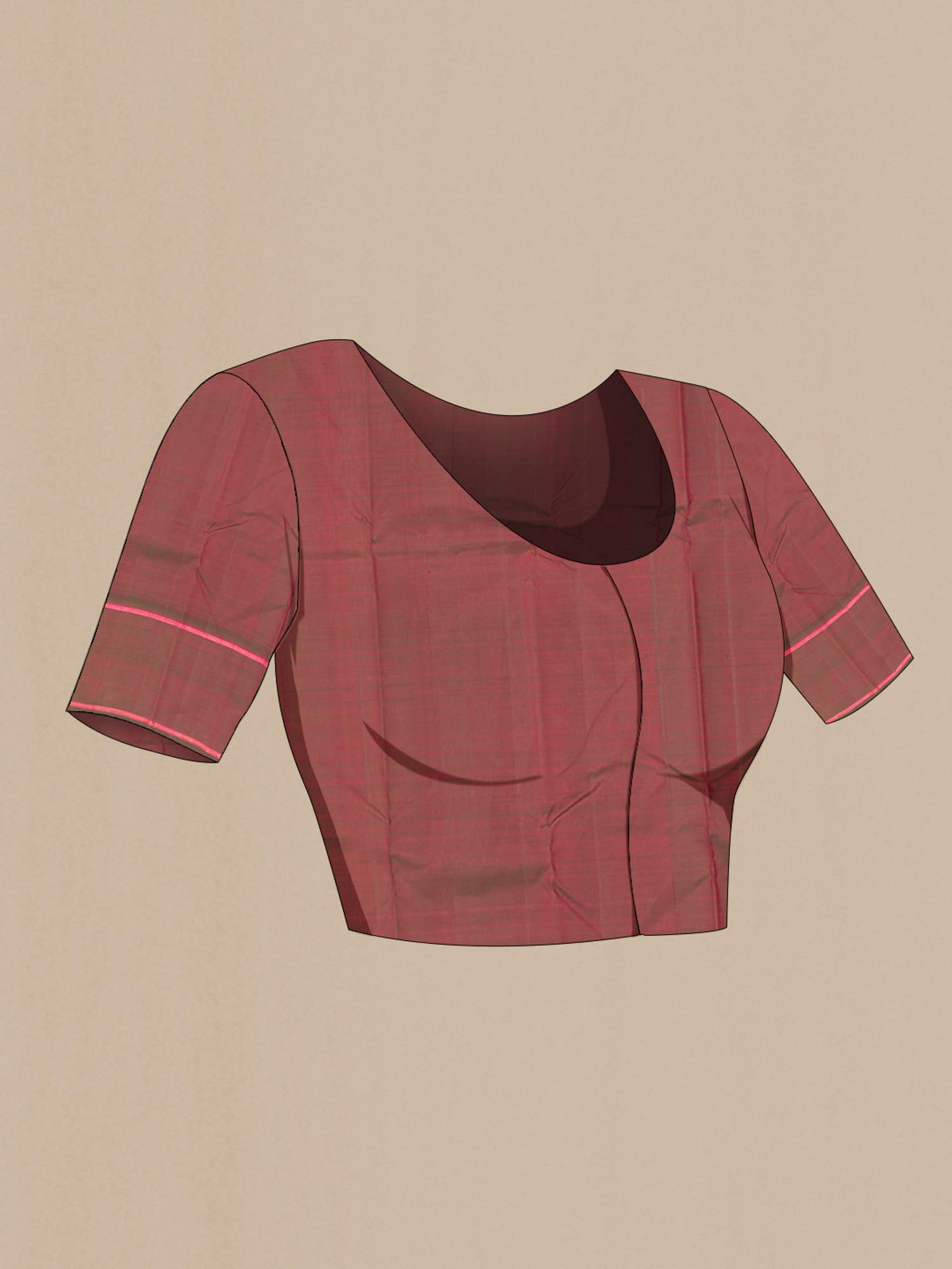 Maroon Kanchipuram Silk Saree