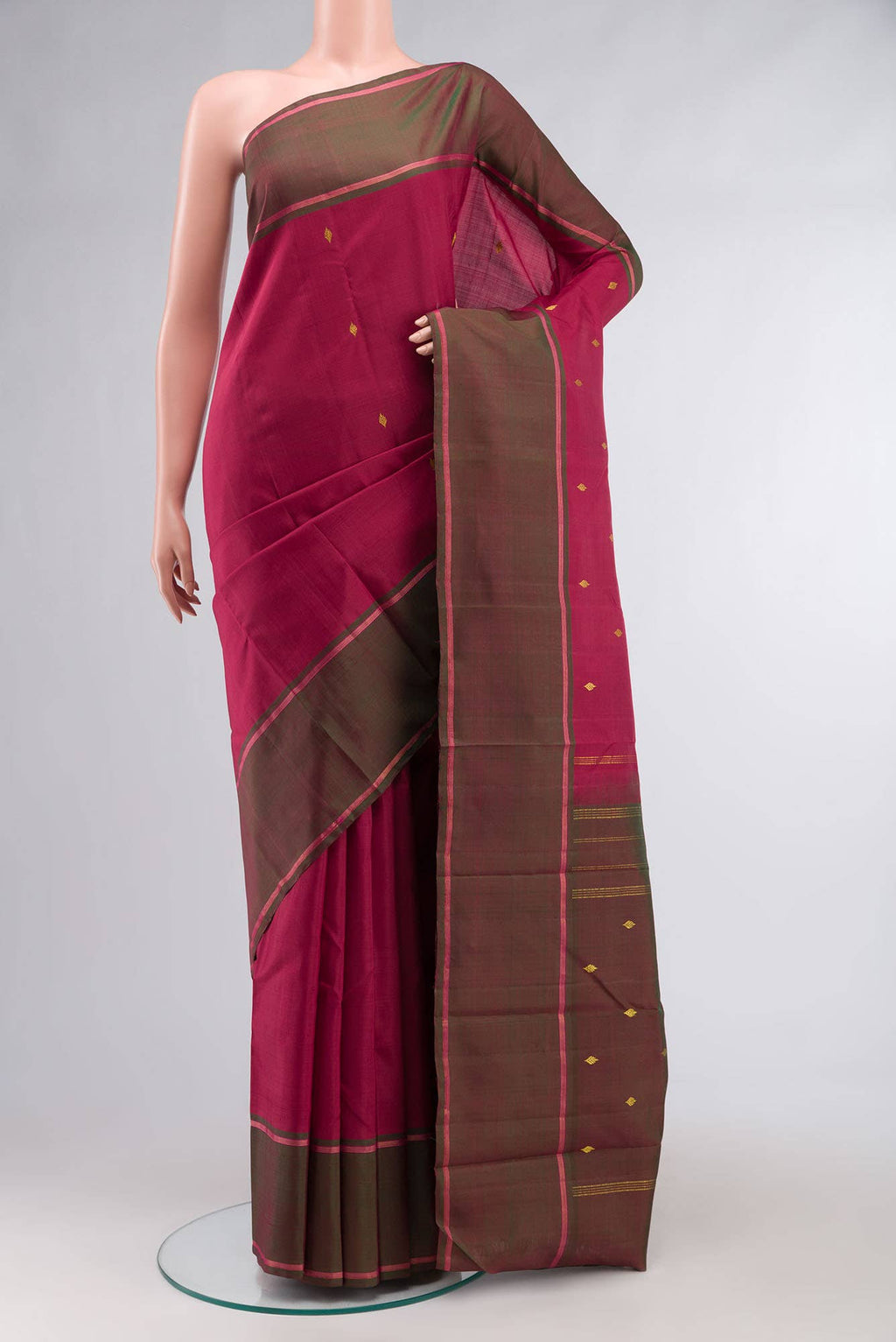 Maroon Kanchipuram Silk Saree