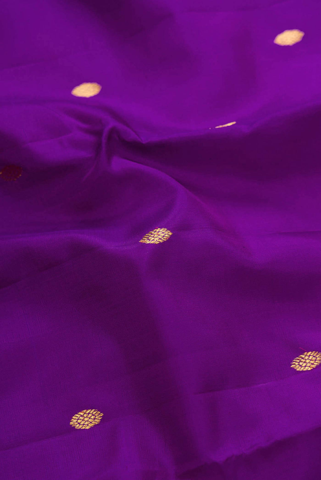 Pure Silk Pure Zari Violet Dual Tone Kanchipuram Saree