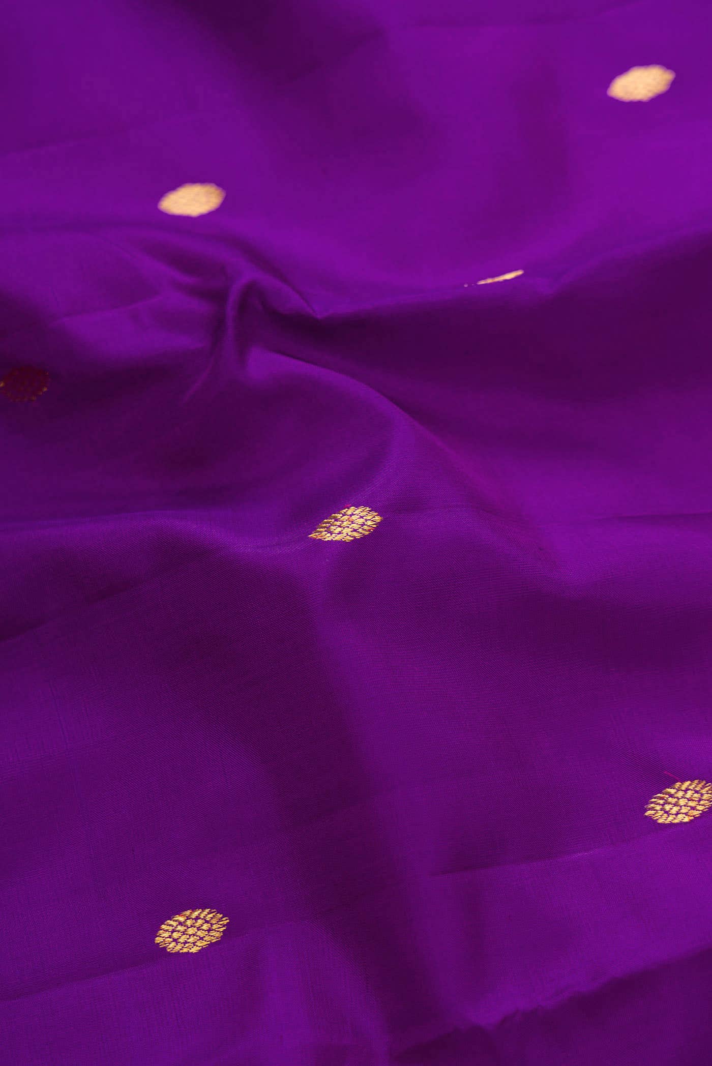 Pure Silk Pure Zari Violet Dual Tone Kanchipuram Saree