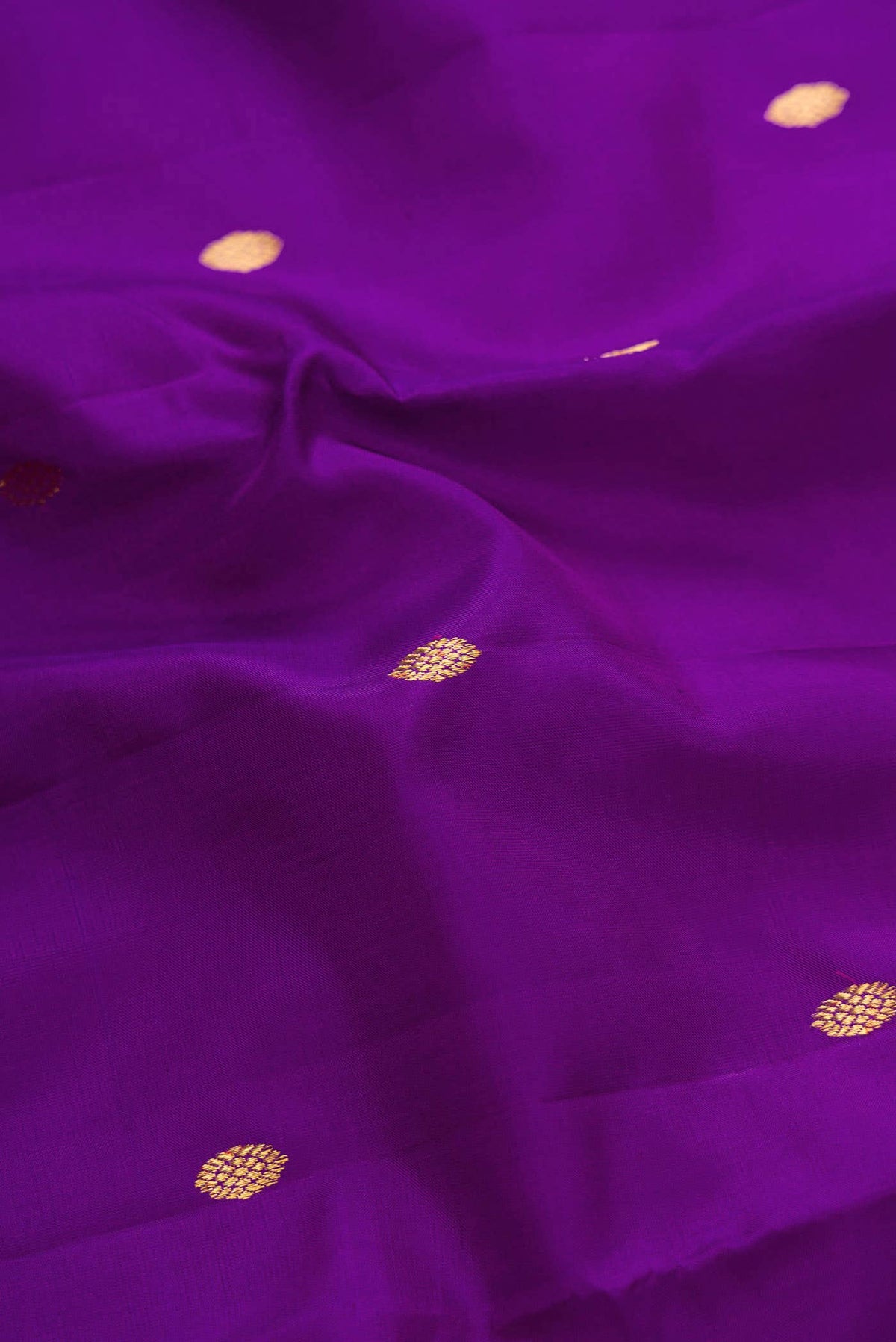 Pure Silk Pure Zari Violet Dual Tone Kanchipuram Saree