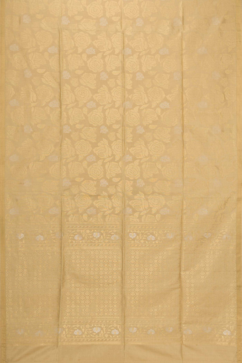 Gold Dual Tone Soft Silk Saree