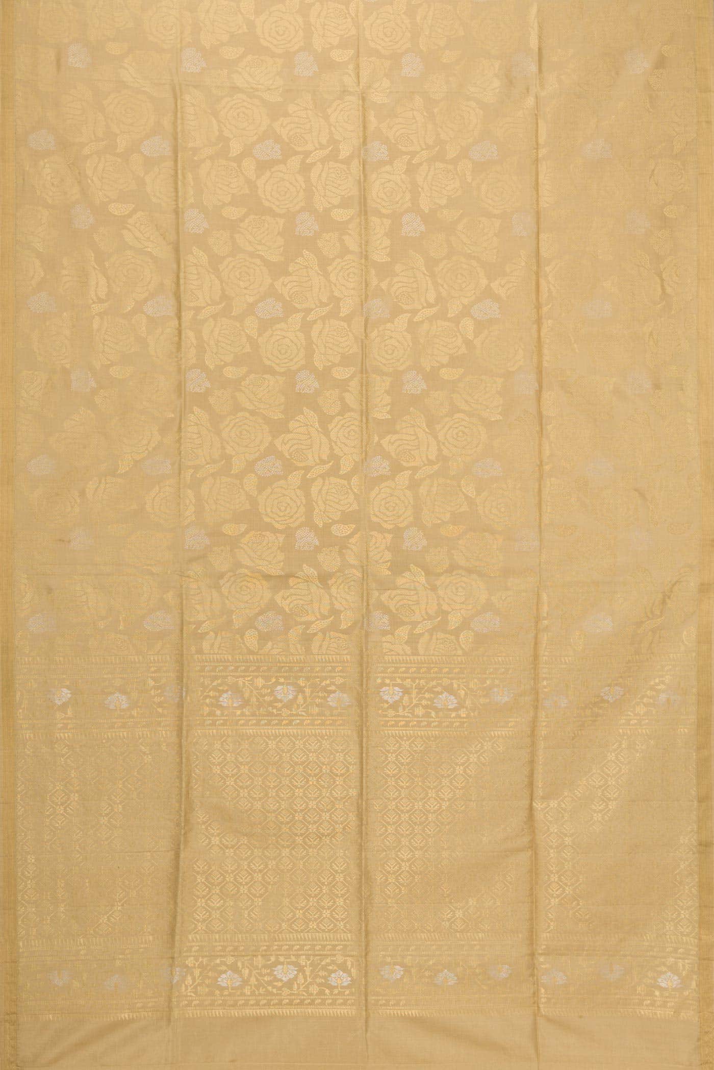 Gold Dual Tone Soft Silk Saree