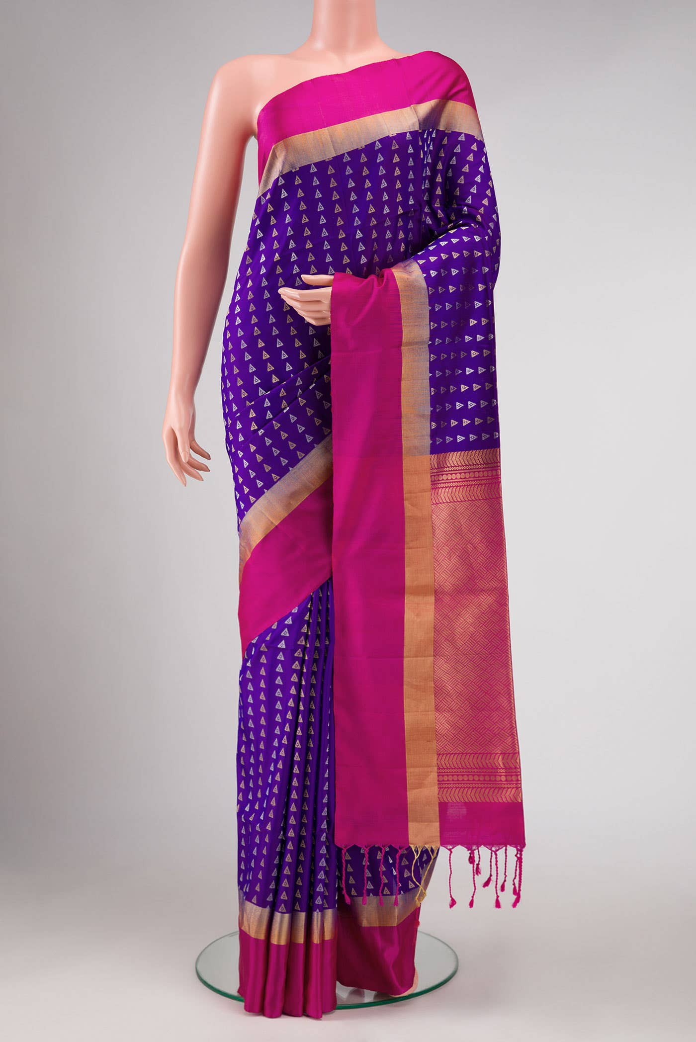 Royal Blue Dual Tone Soft Silk Saree