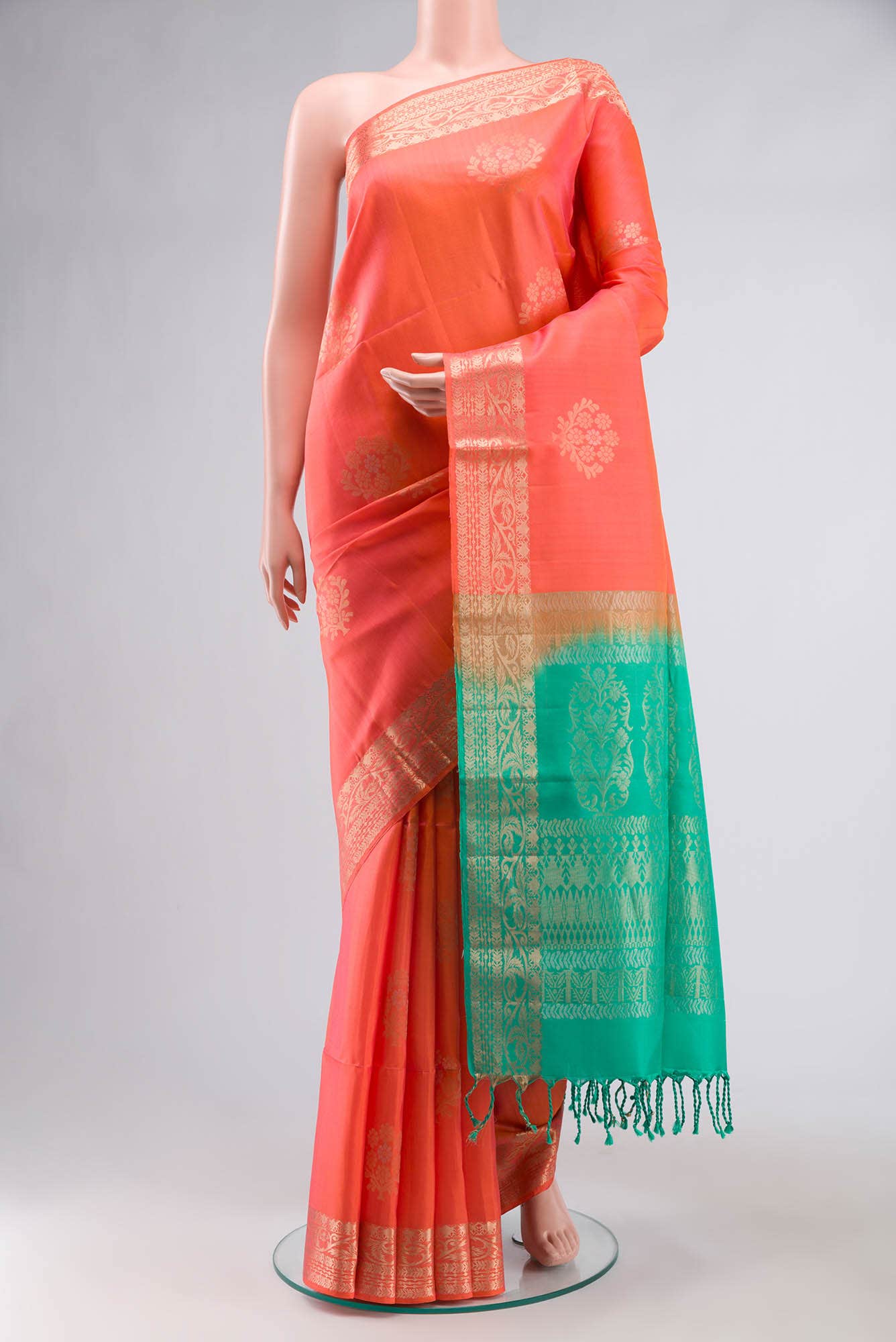 Coral Soft Silk Saree