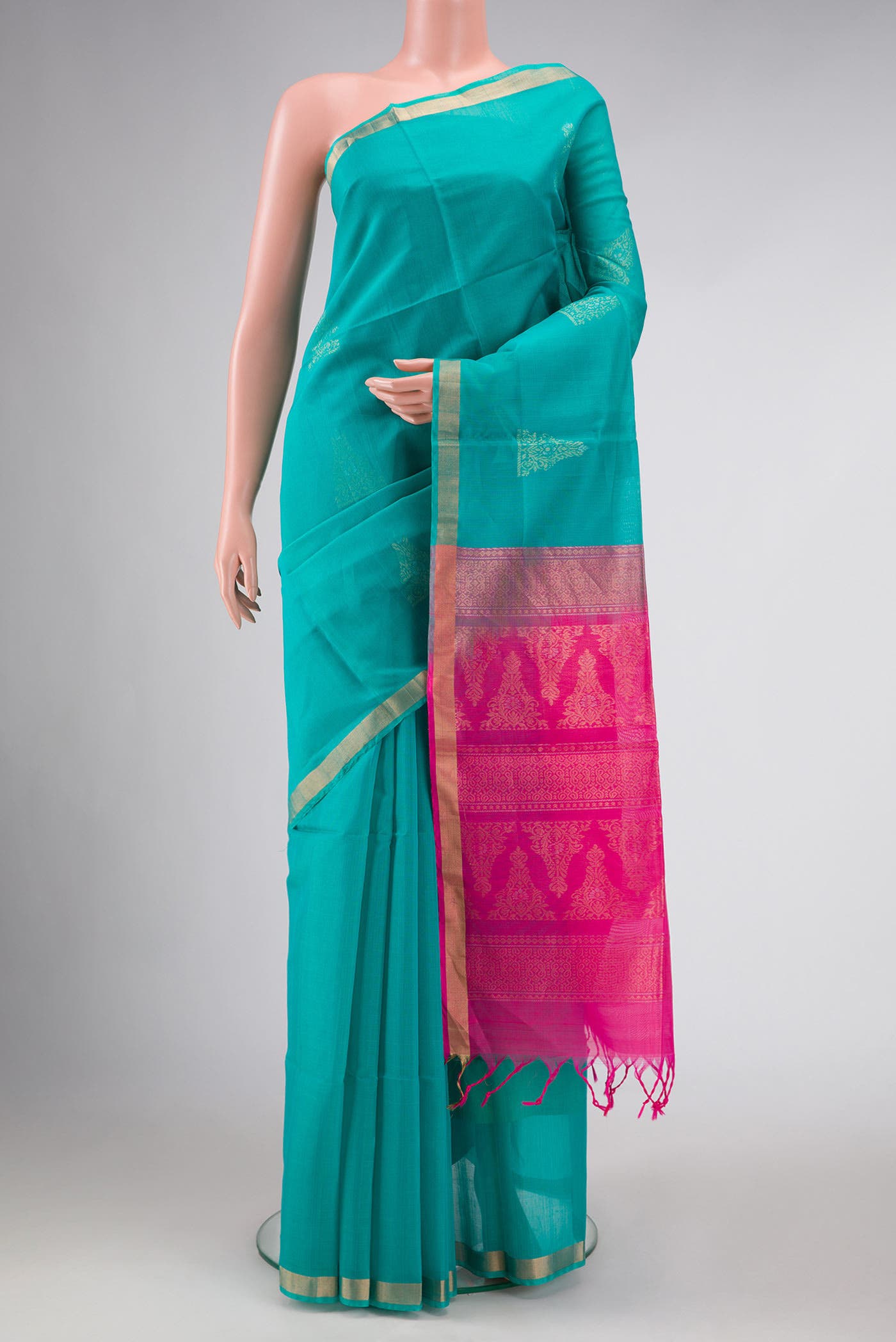 Green Silk Cotton Saree