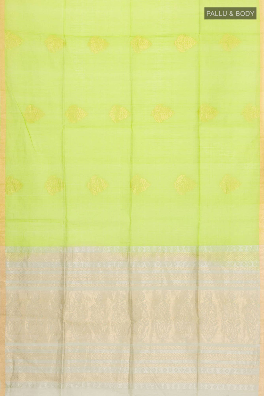 Parrot Green Silk Cotton Saree