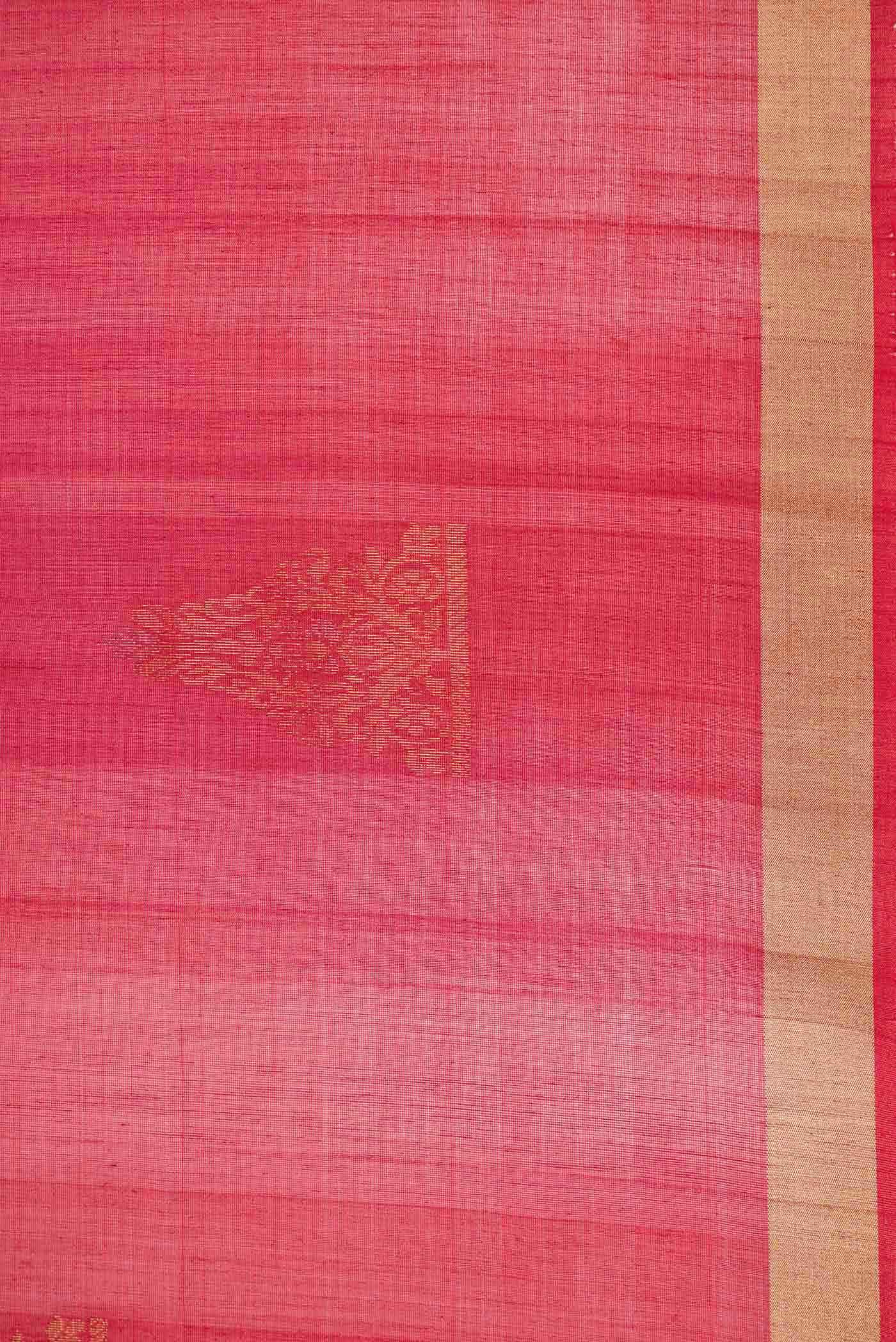 Red Dual Tone Silk Cotton Saree