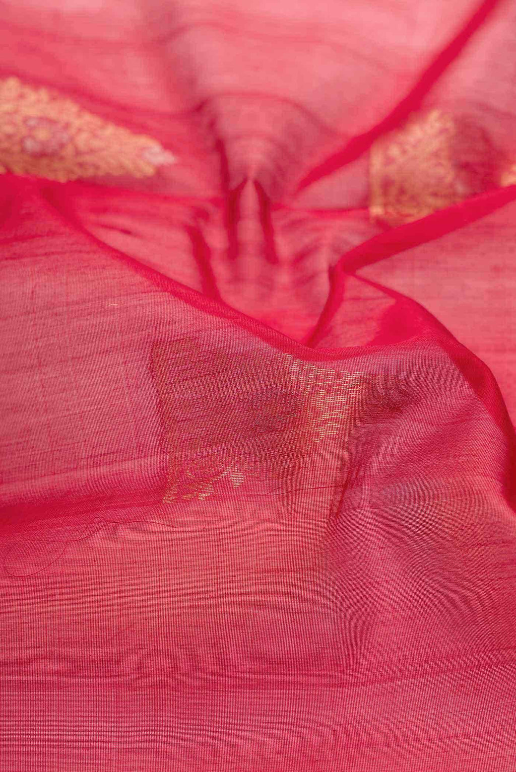 Red Dual Tone Silk Cotton Saree