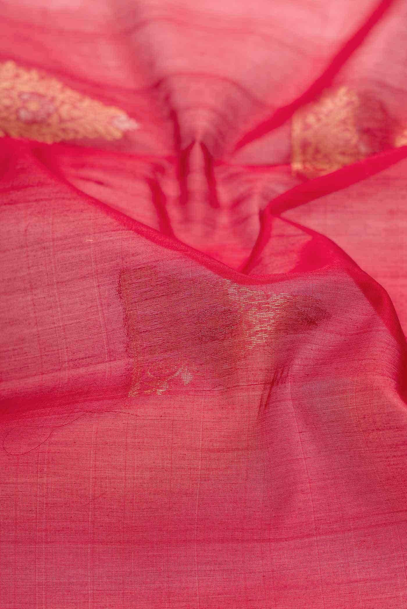 Red Dual Tone Silk Cotton Saree