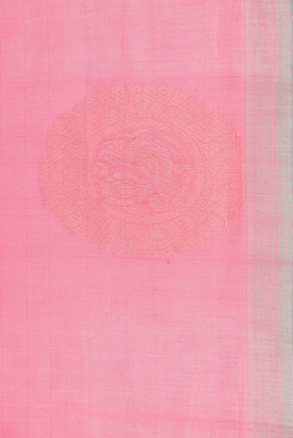 Pink Dual Tone Silk Cotton Saree