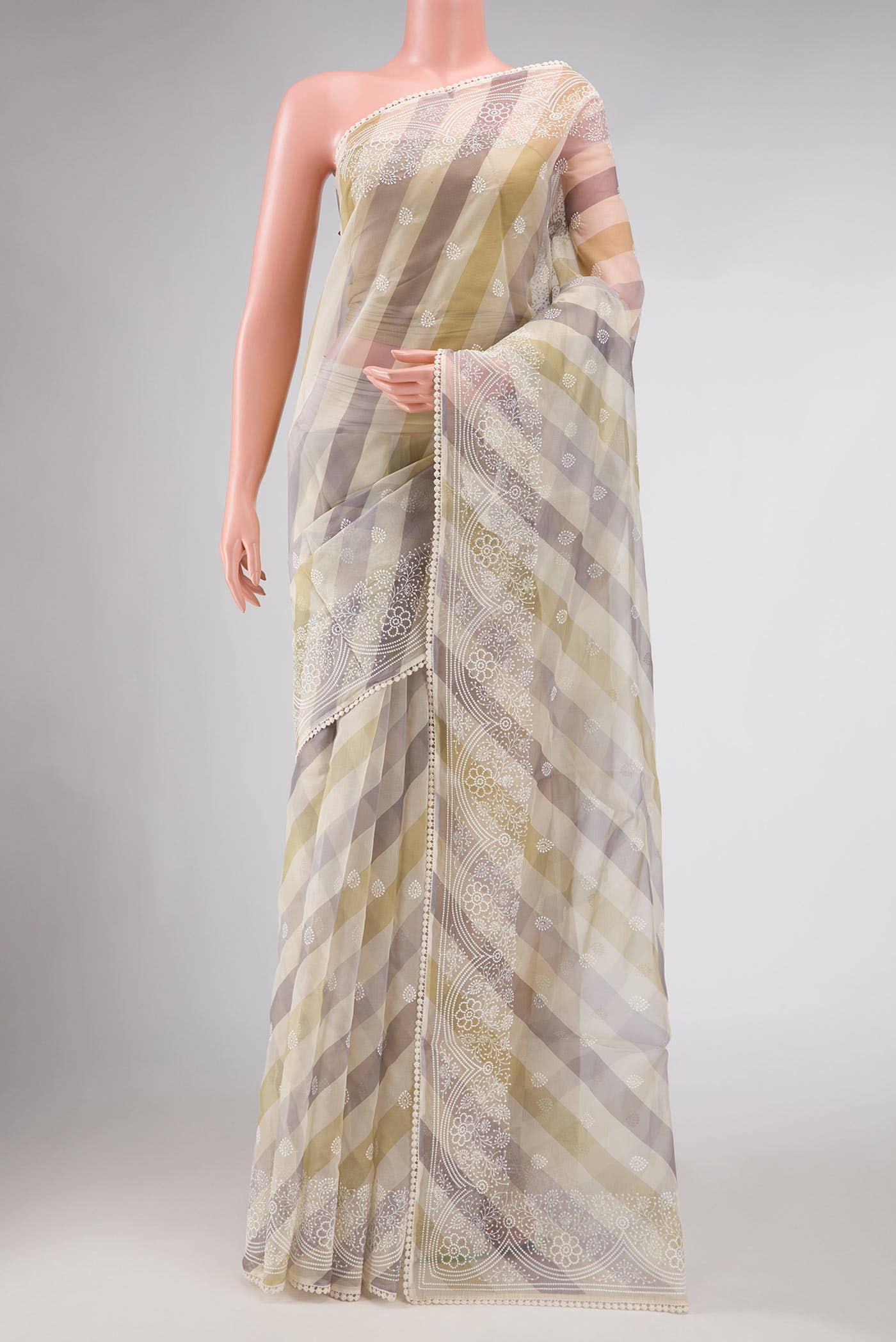 Multi Organza Silk Saree