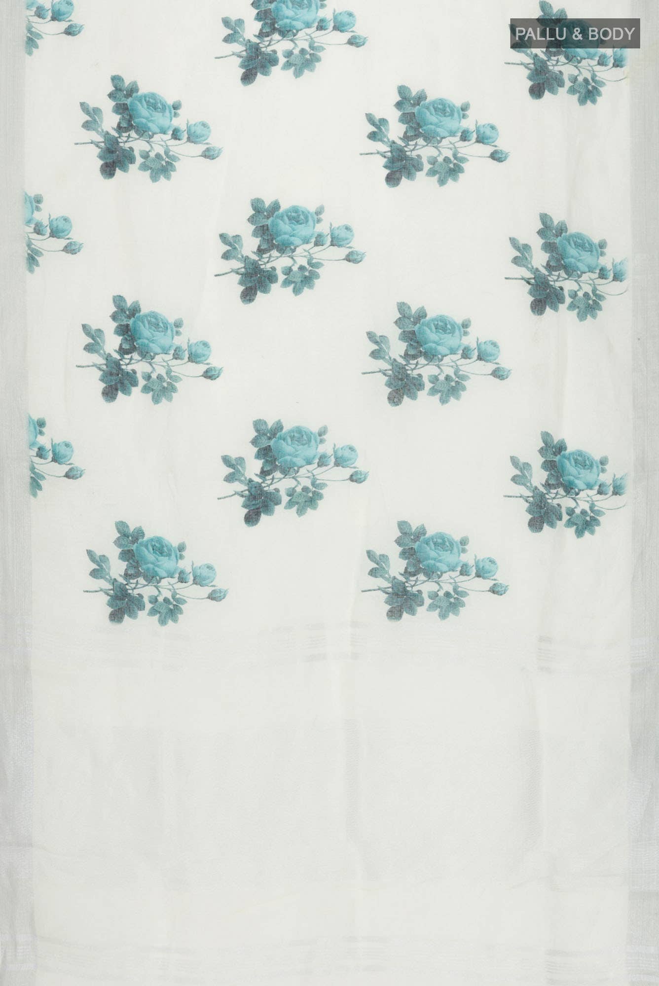 Cream Linen Cotton Saree