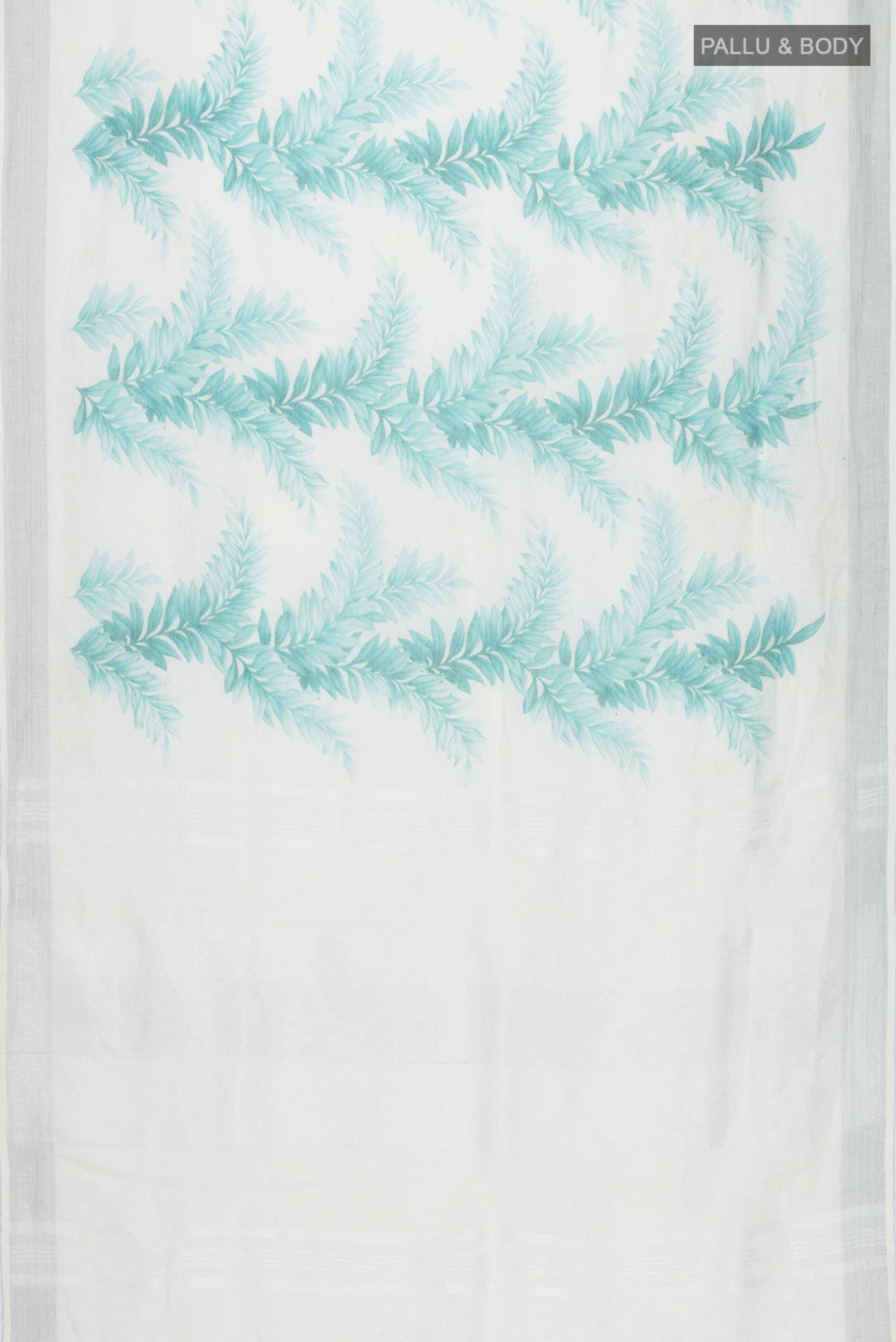 White Linen Cotton Saree