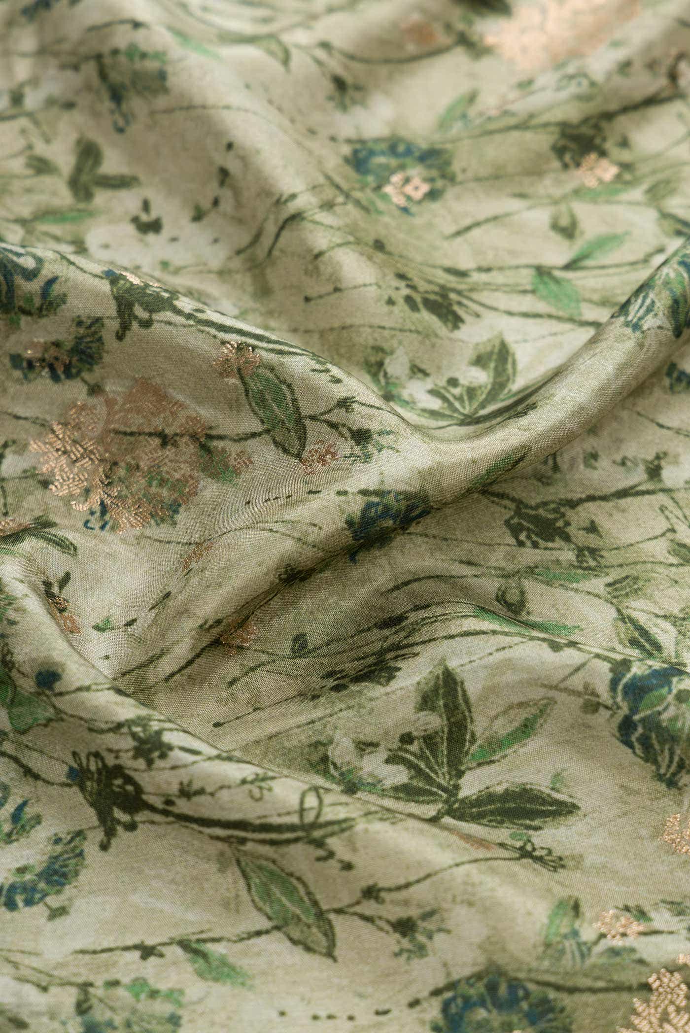 Light Green Tussar Silk Saree