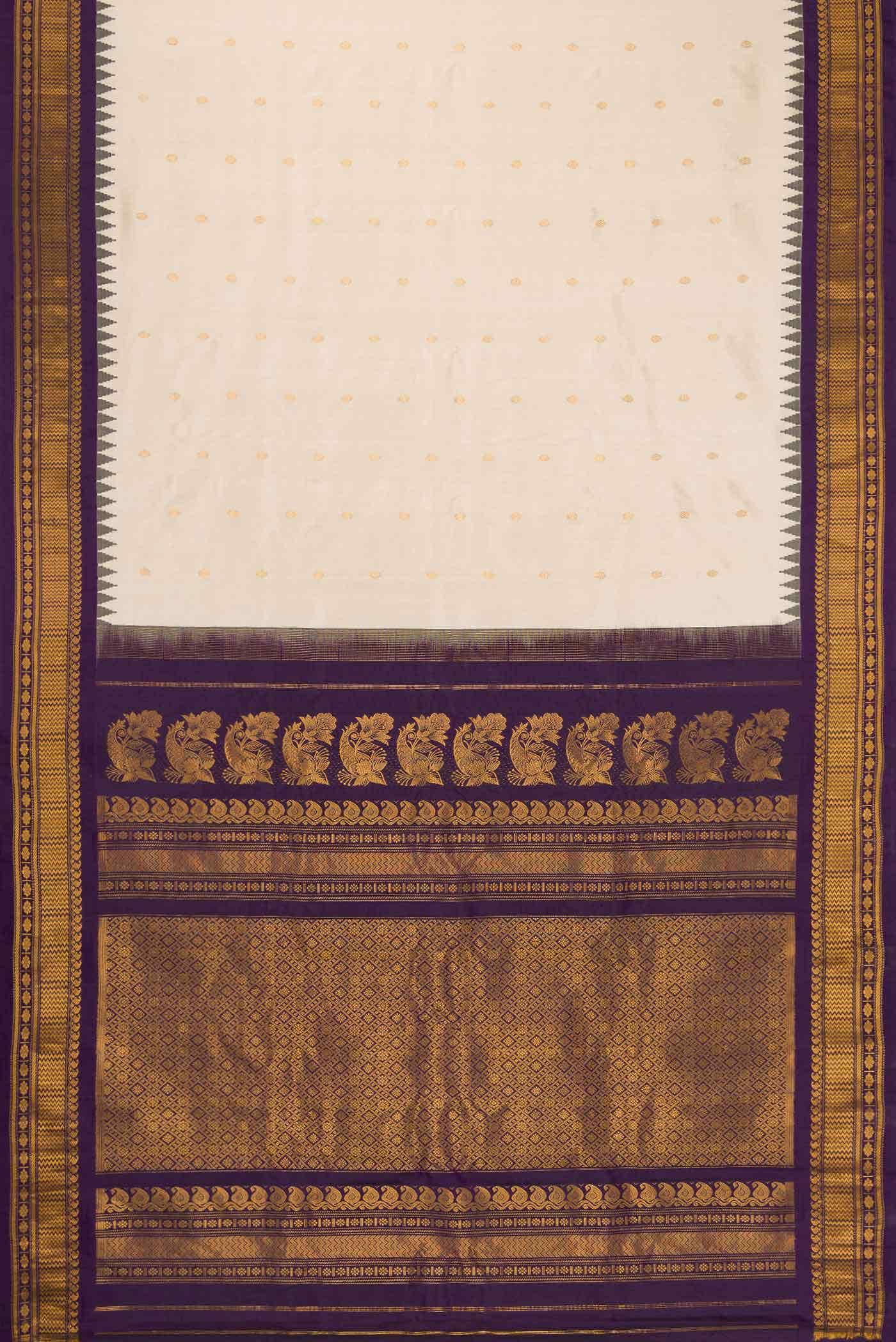 Beige Gadwal Silk Saree