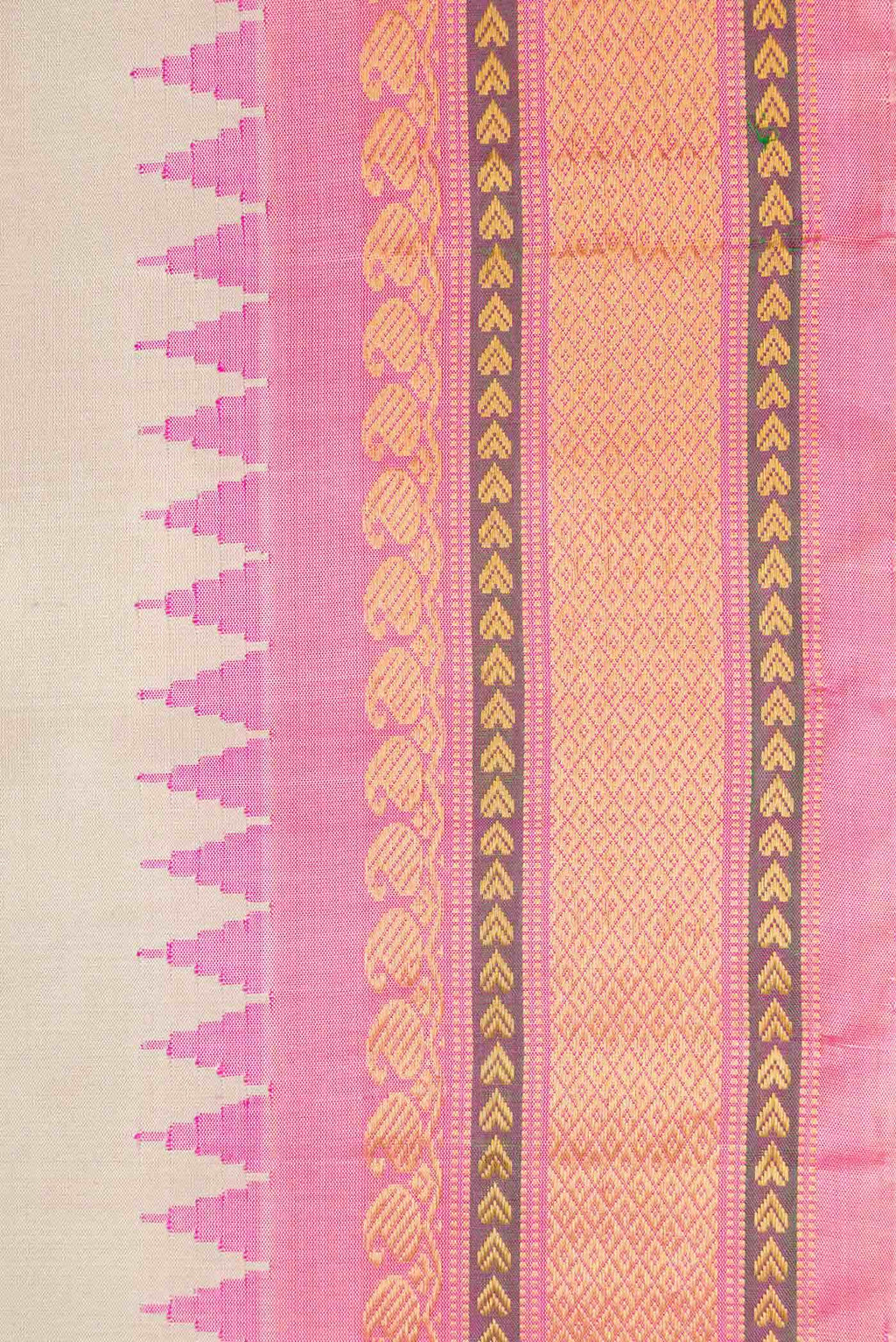 Beige Gadwal Silk Saree