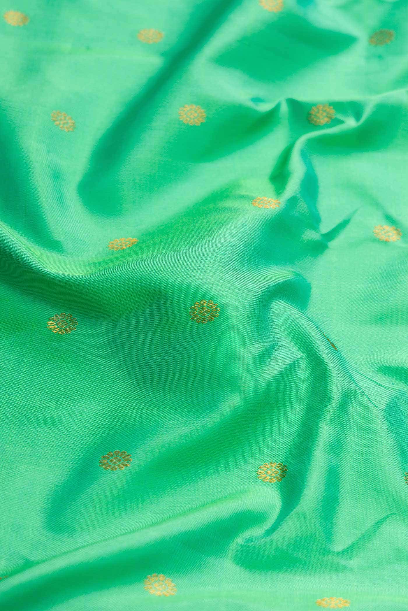 Sea Green Dual Tone Gadwal Silk Saree