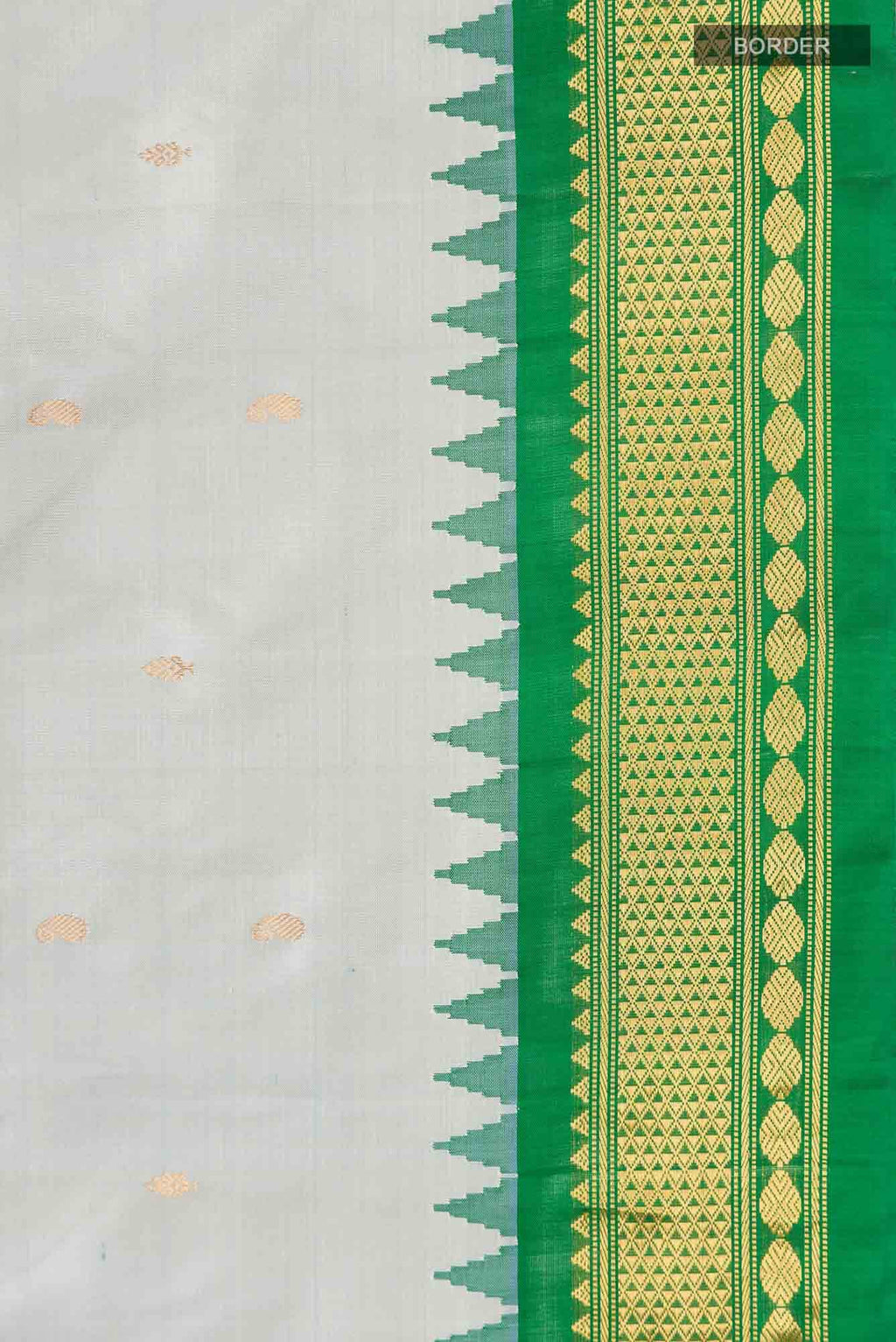 Grey Gadwal Silk Saree