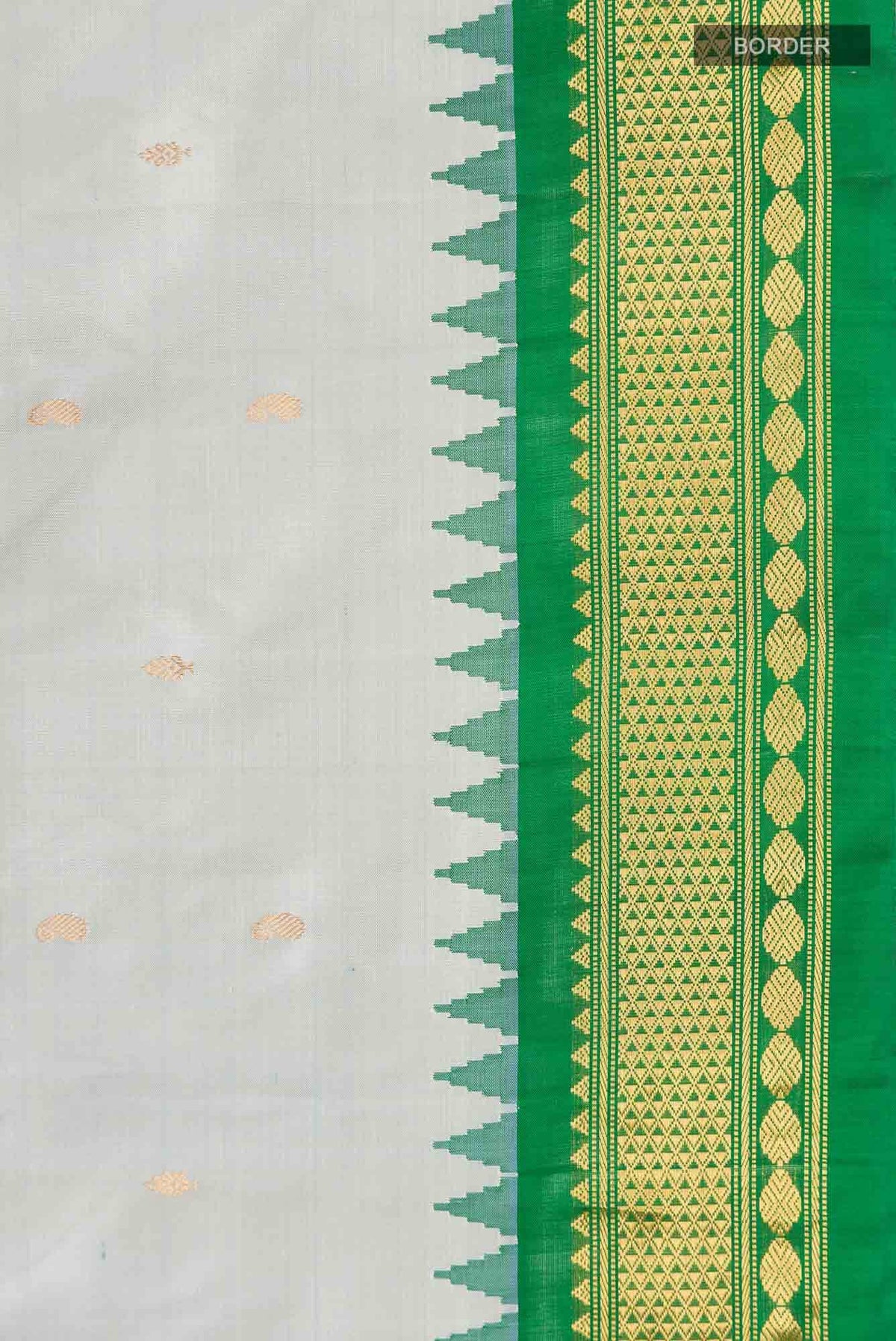 Grey Gadwal Silk Saree