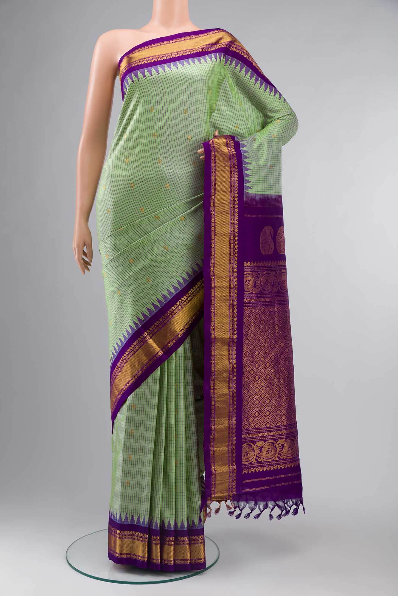 Green Gadwal Silk Saree